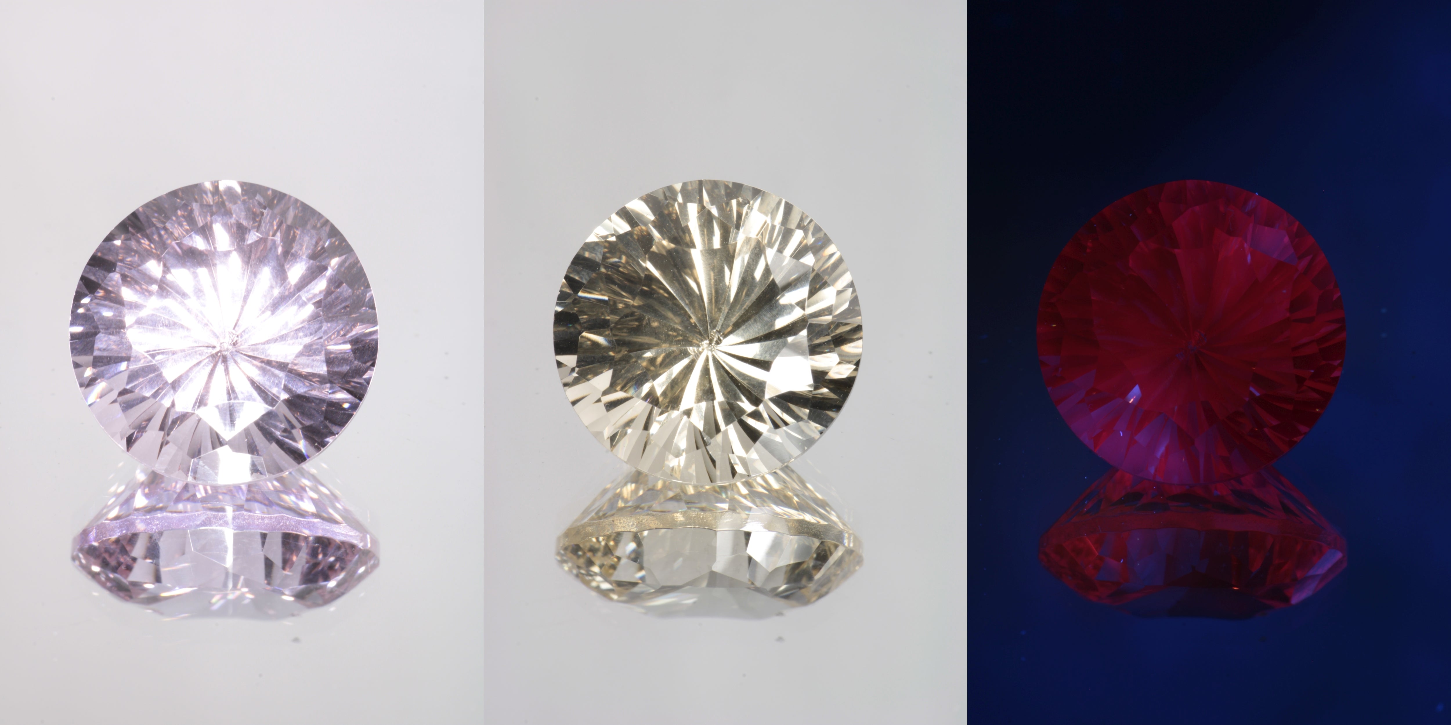 Giant Fantasy Cut Laser Garnets, Ce/Nd and Nd/Ce YAG