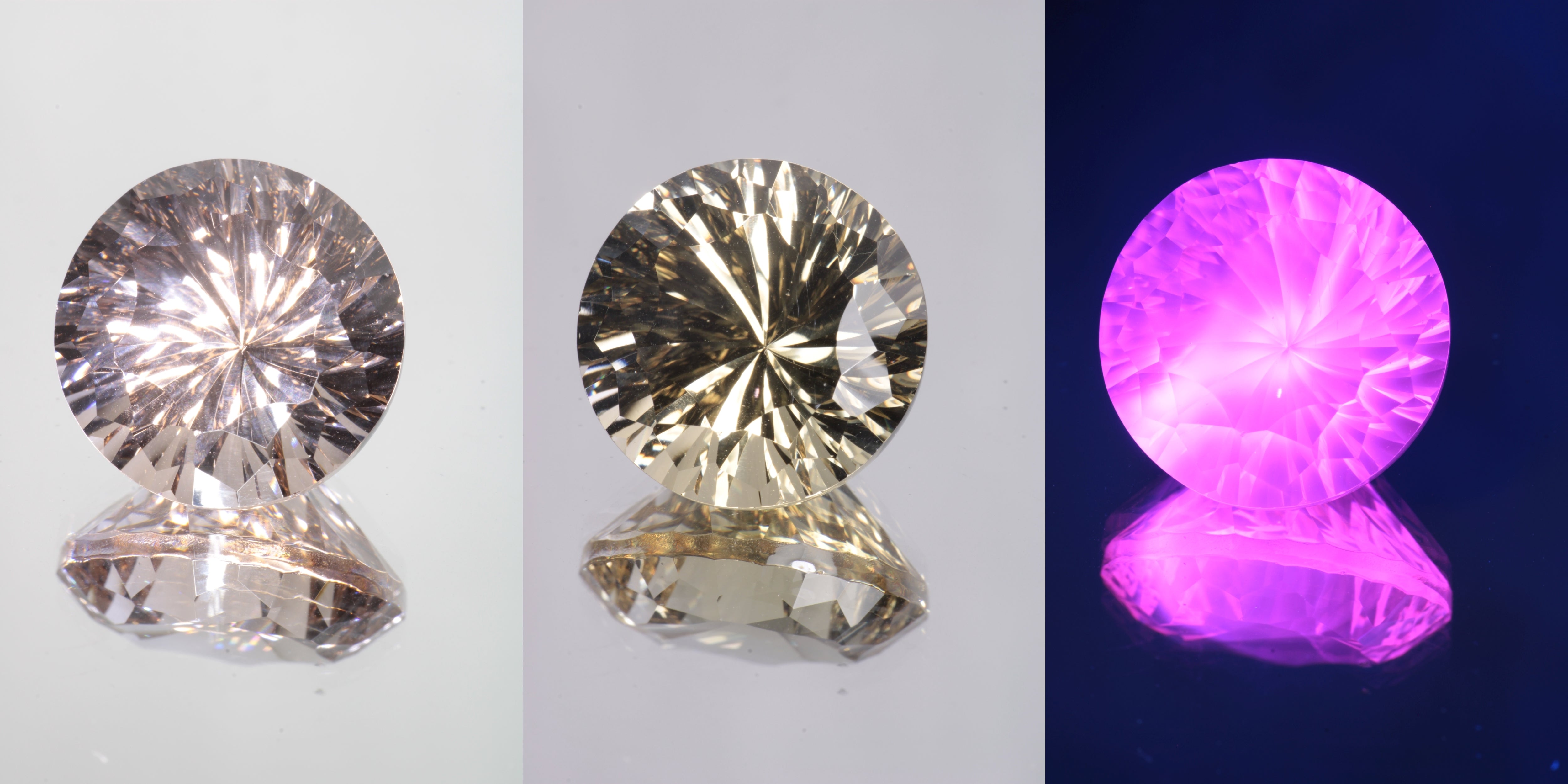 Giant Fantasy Cut Laser Garnets, Ce/Nd and Nd/Ce YAG