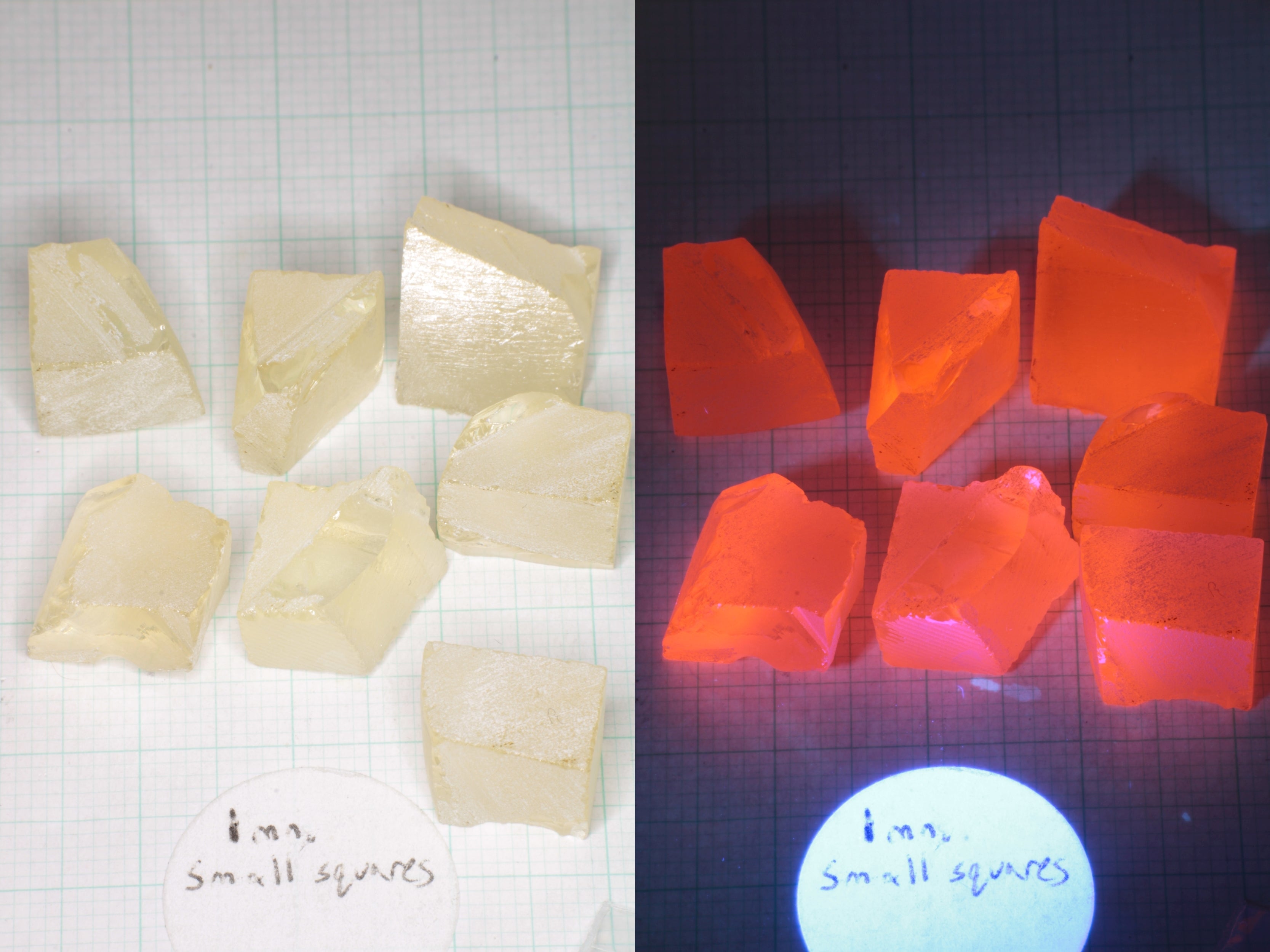 Samarium YAG Orange Glow Garnet, Experimental Crystal