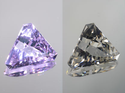 Lab Perovskite Cut Gems, Pink to Orange Red Laser YAP