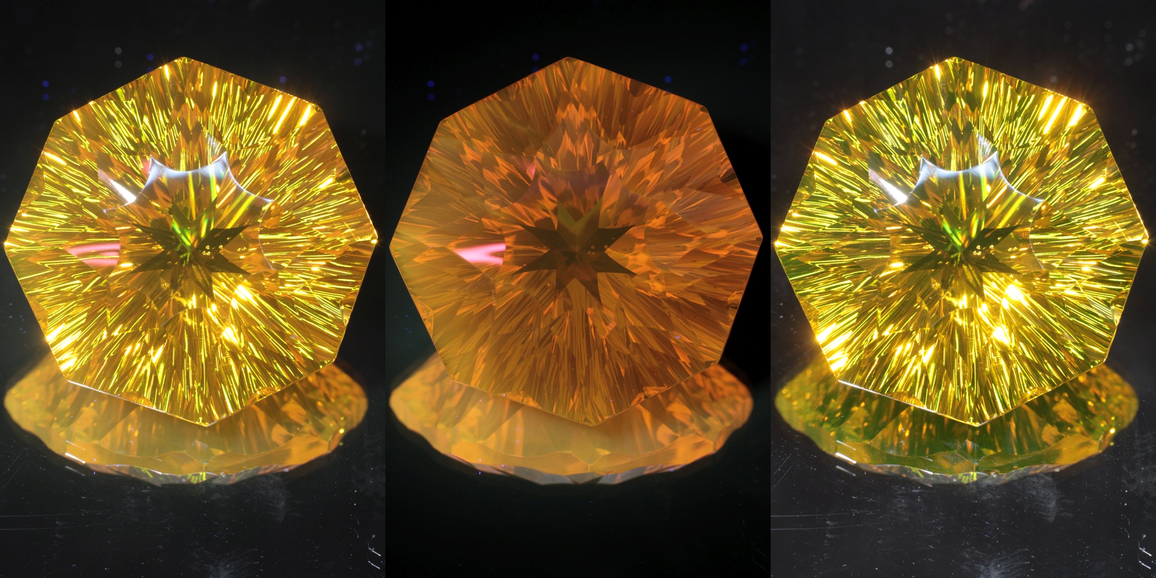 Giant Fantasy Cut Laser Garnets, Ce/Nd and Nd/Ce YAG