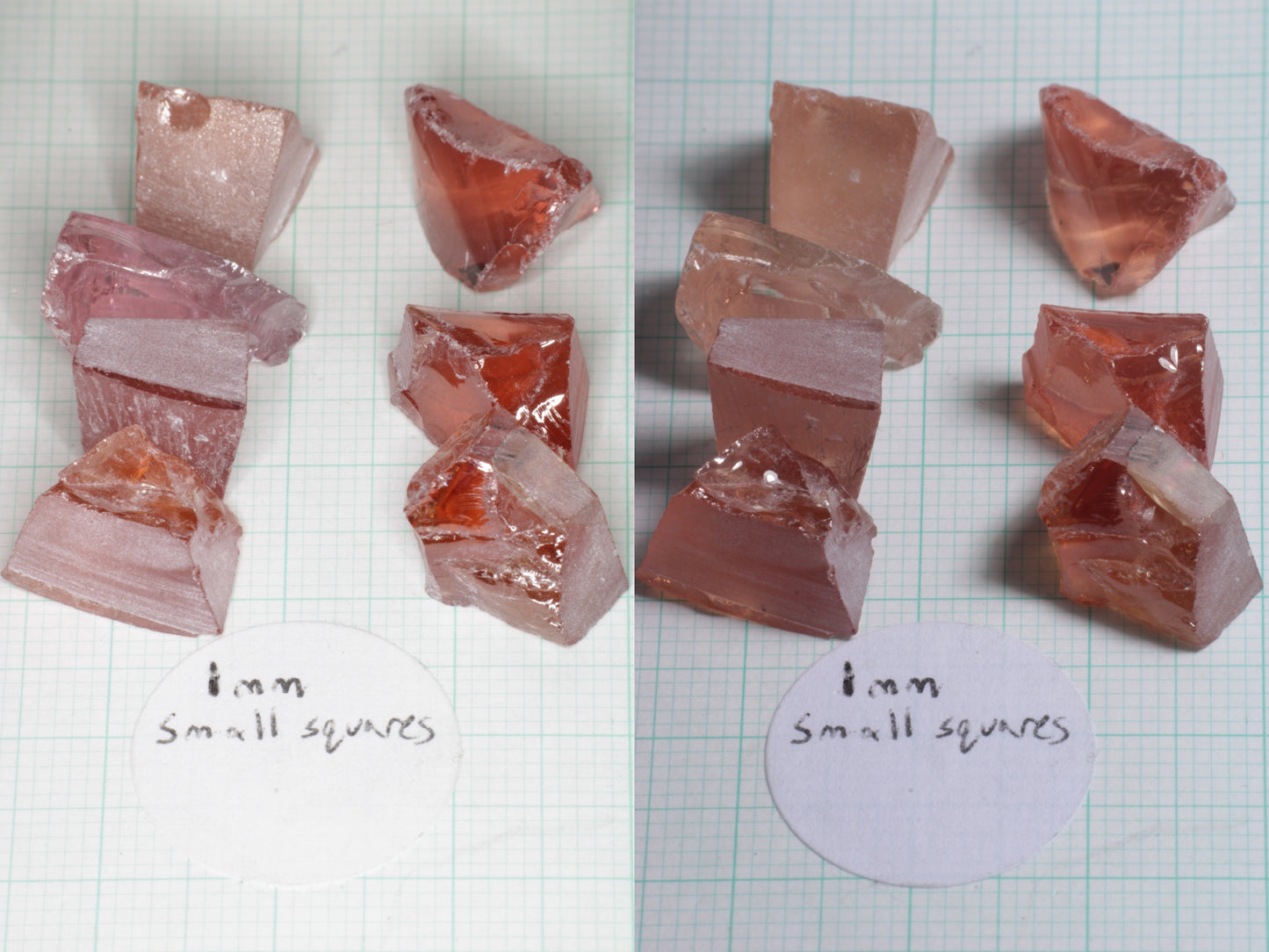 Orange Pink Lab Perovskite Facet Rough, LaserNd+Ce YAP