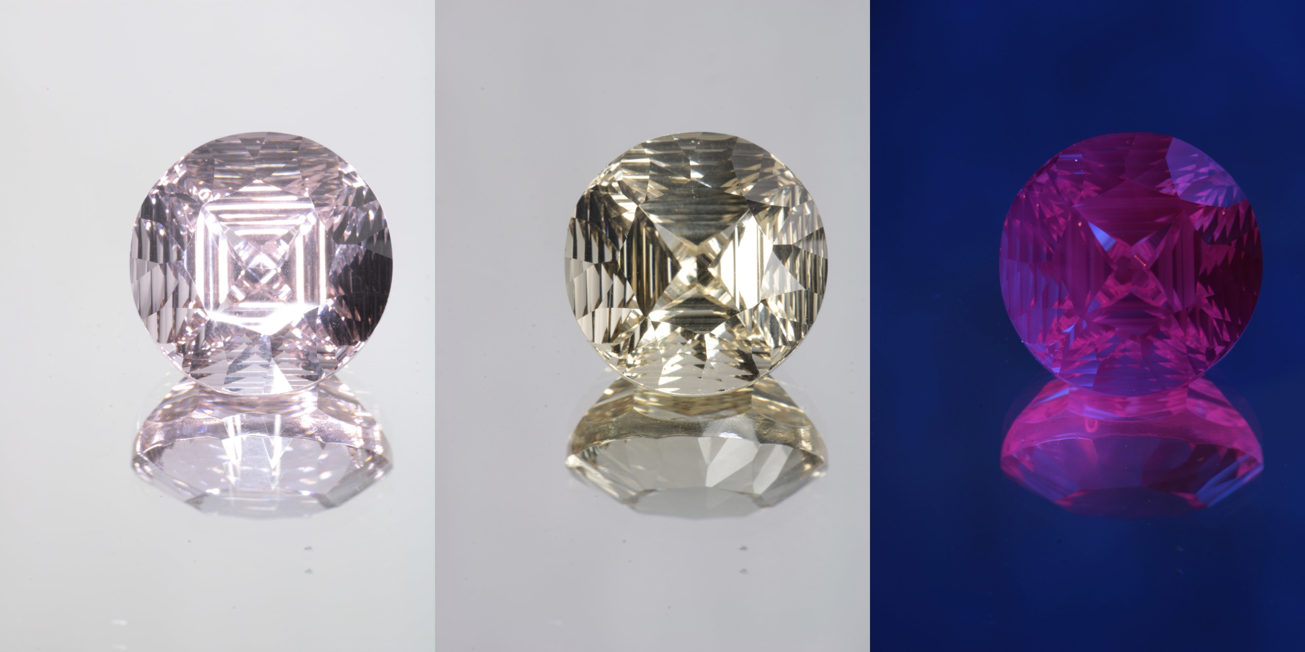 Giant Fantasy Cut Laser Garnets, Ce/Nd and Nd/Ce YAG