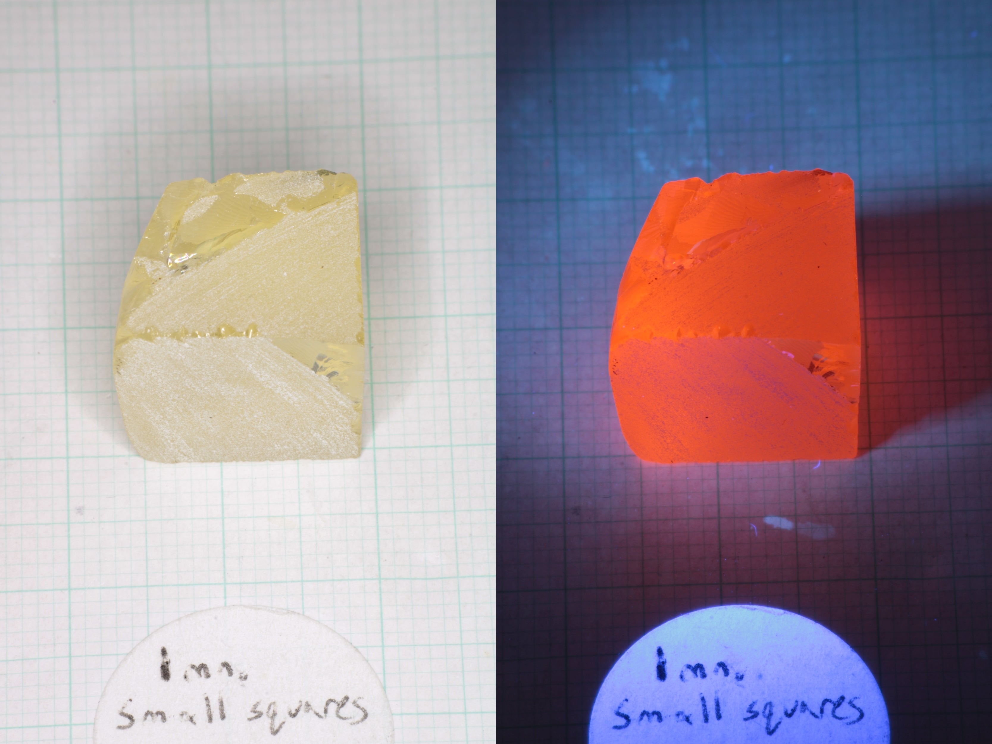 Samarium YAG Orange Glow Garnet, Experimental Crystal