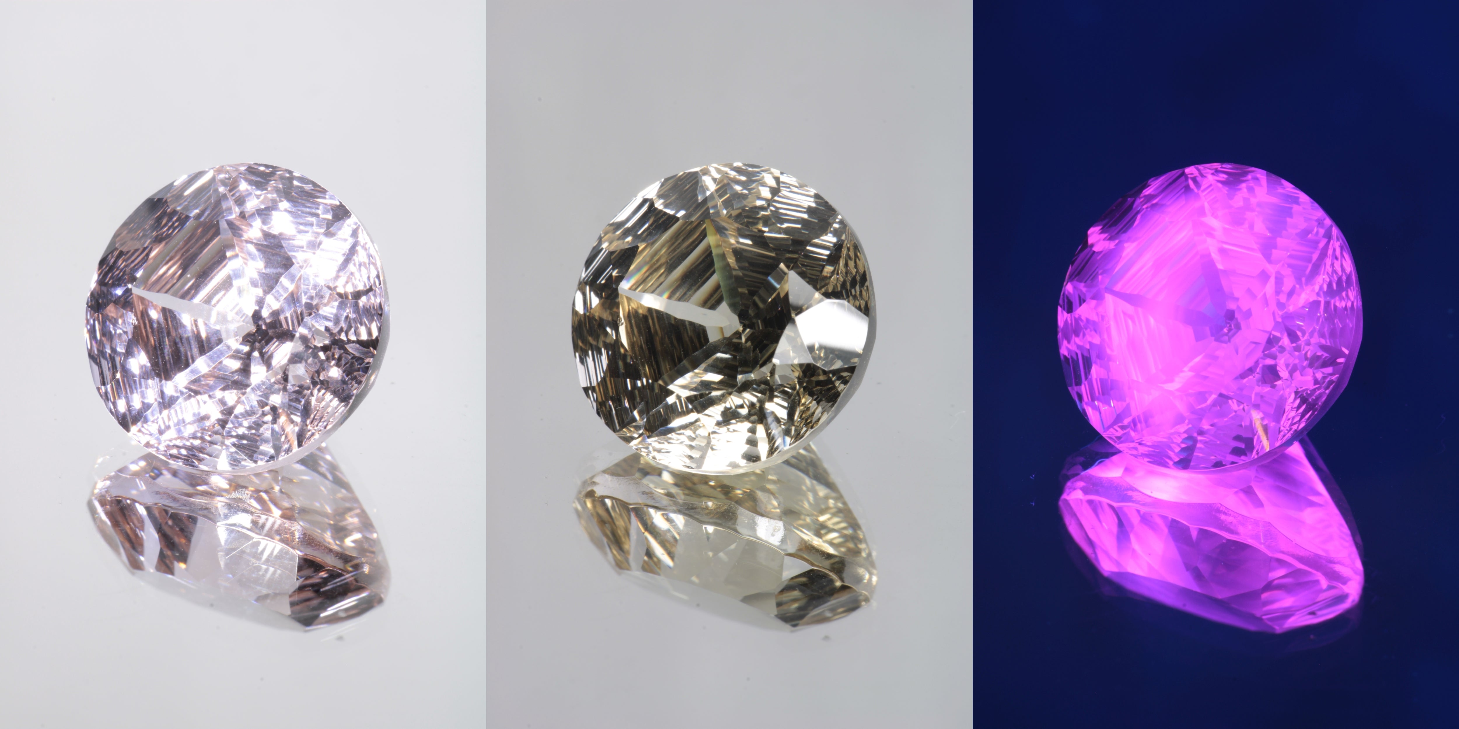 Giant Fantasy Cut Laser Garnets, Ce/Nd and Nd/Ce YAG