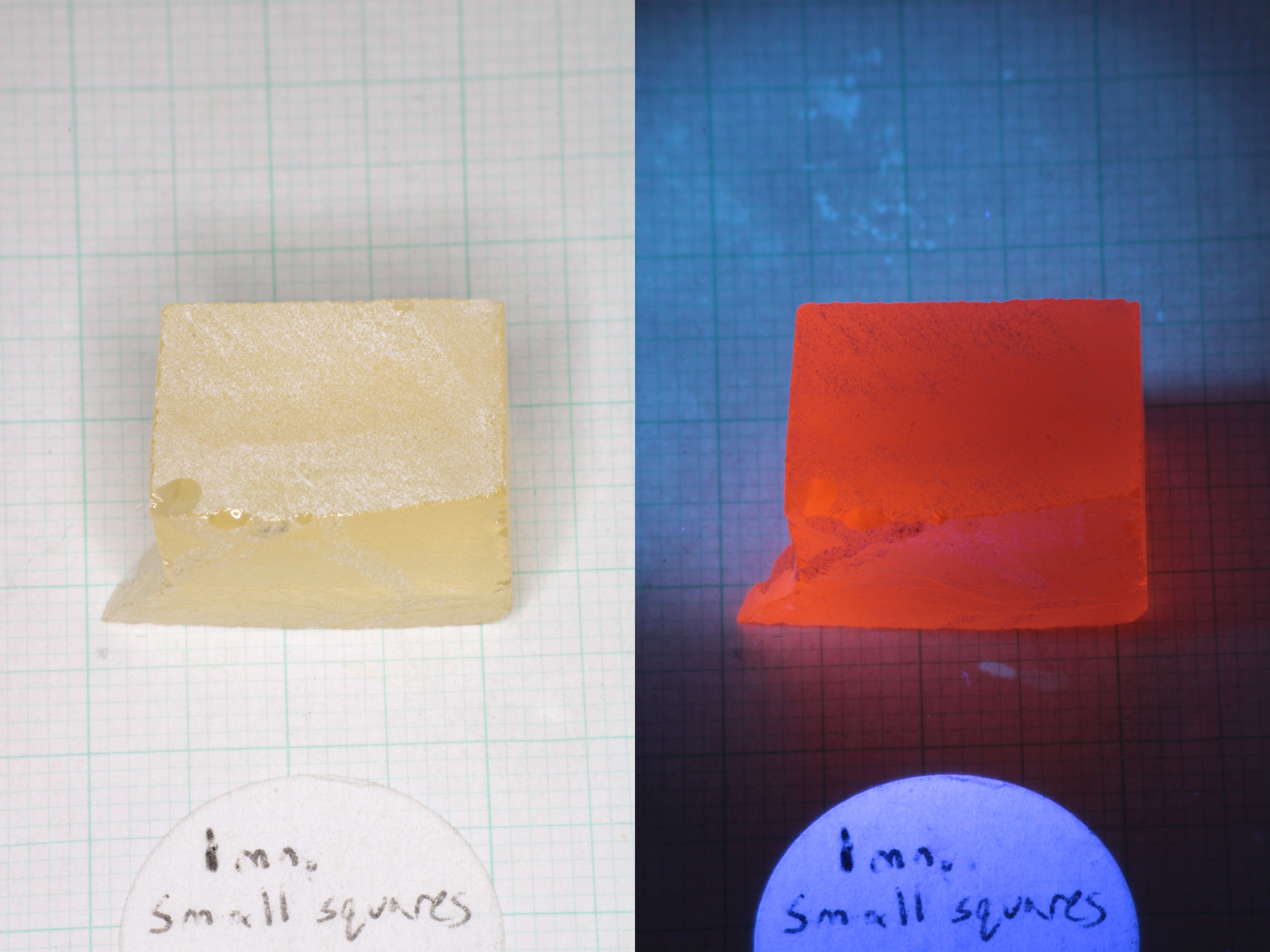 Samarium YAG Orange Glow Garnet, Experimental Crystal