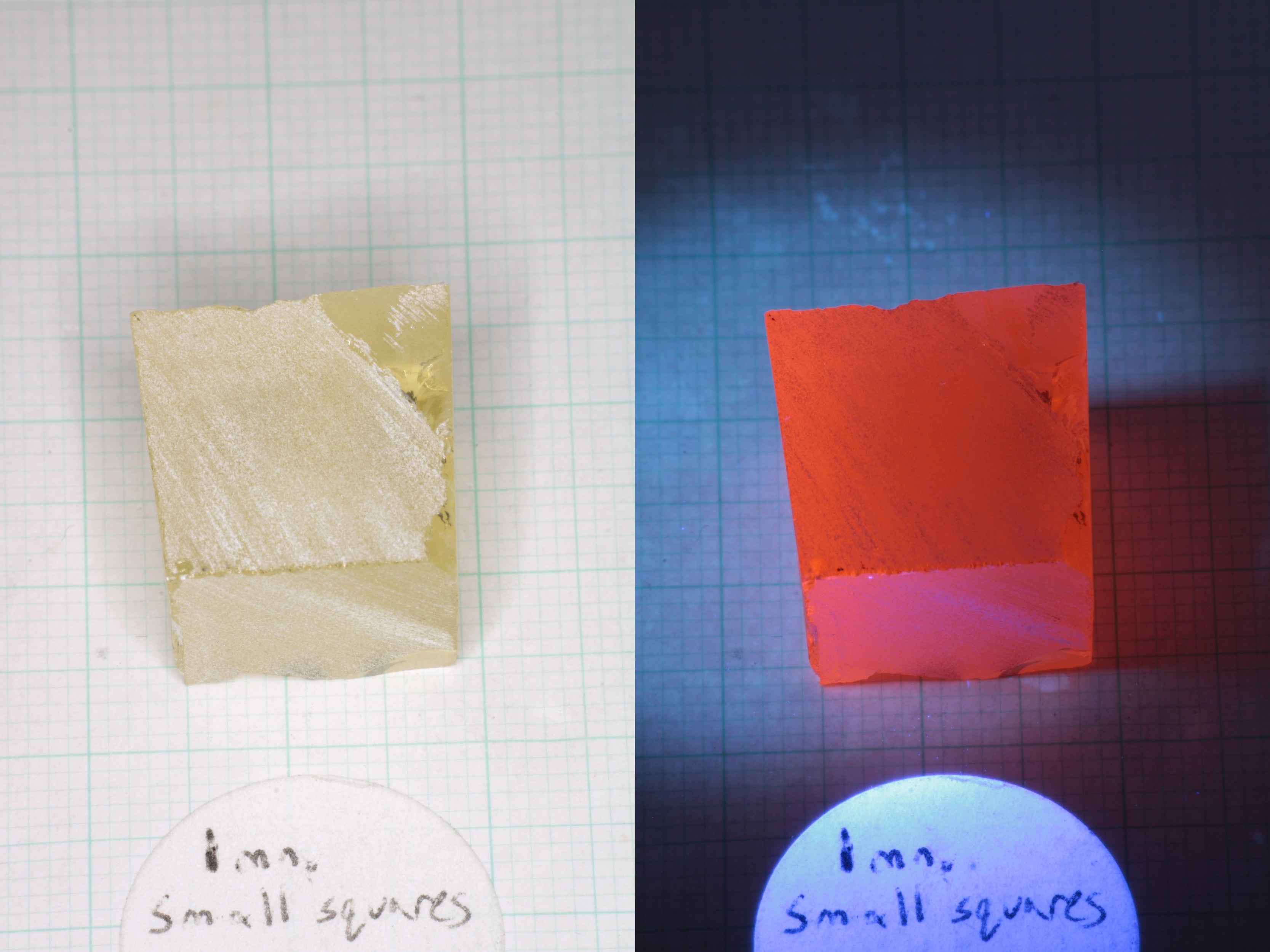 Samarium YAG Orange Glow Garnet, Experimental Crystal