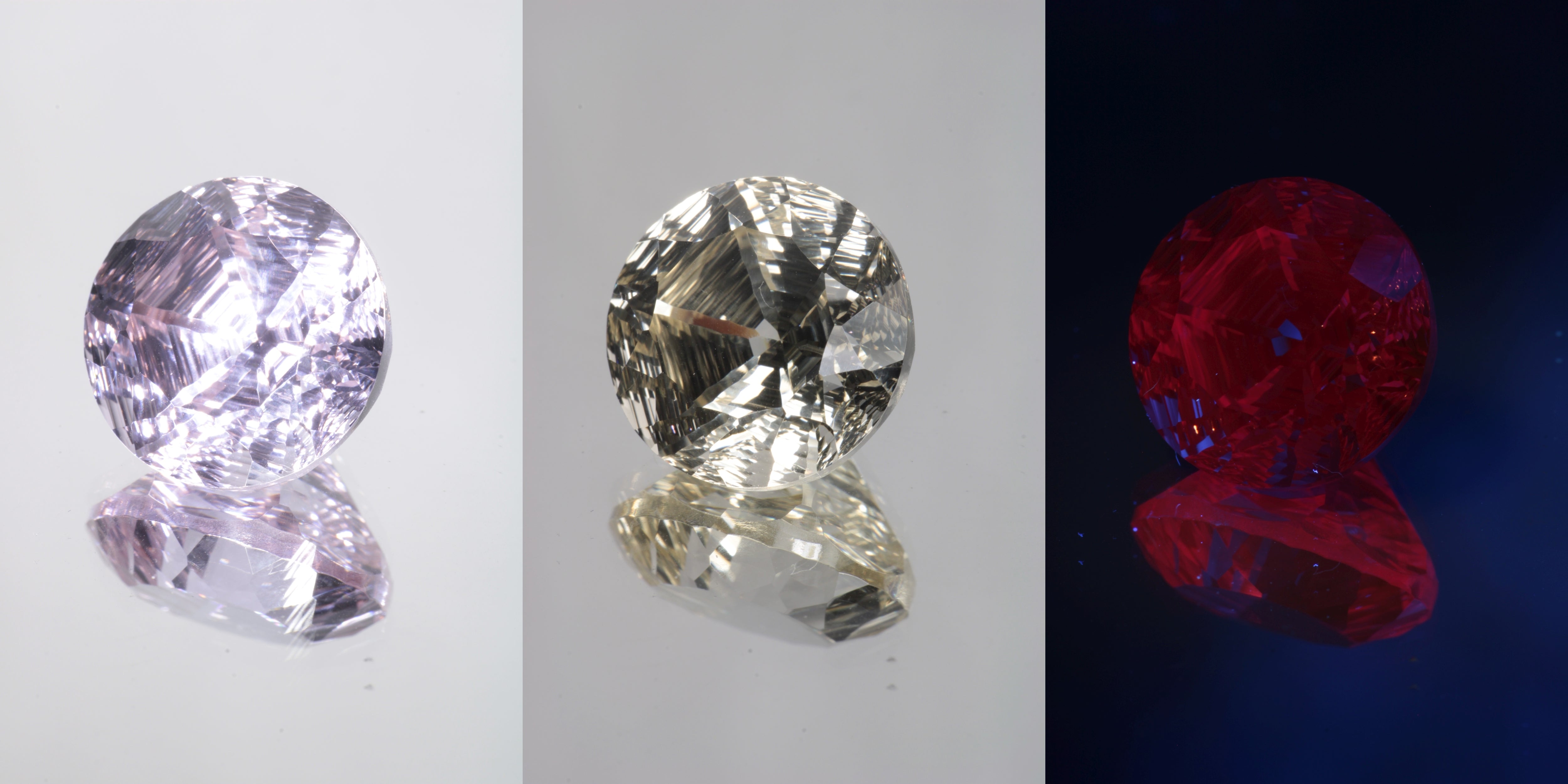 Giant Fantasy Cut Laser Garnets, Ce/Nd and Nd/Ce YAG
