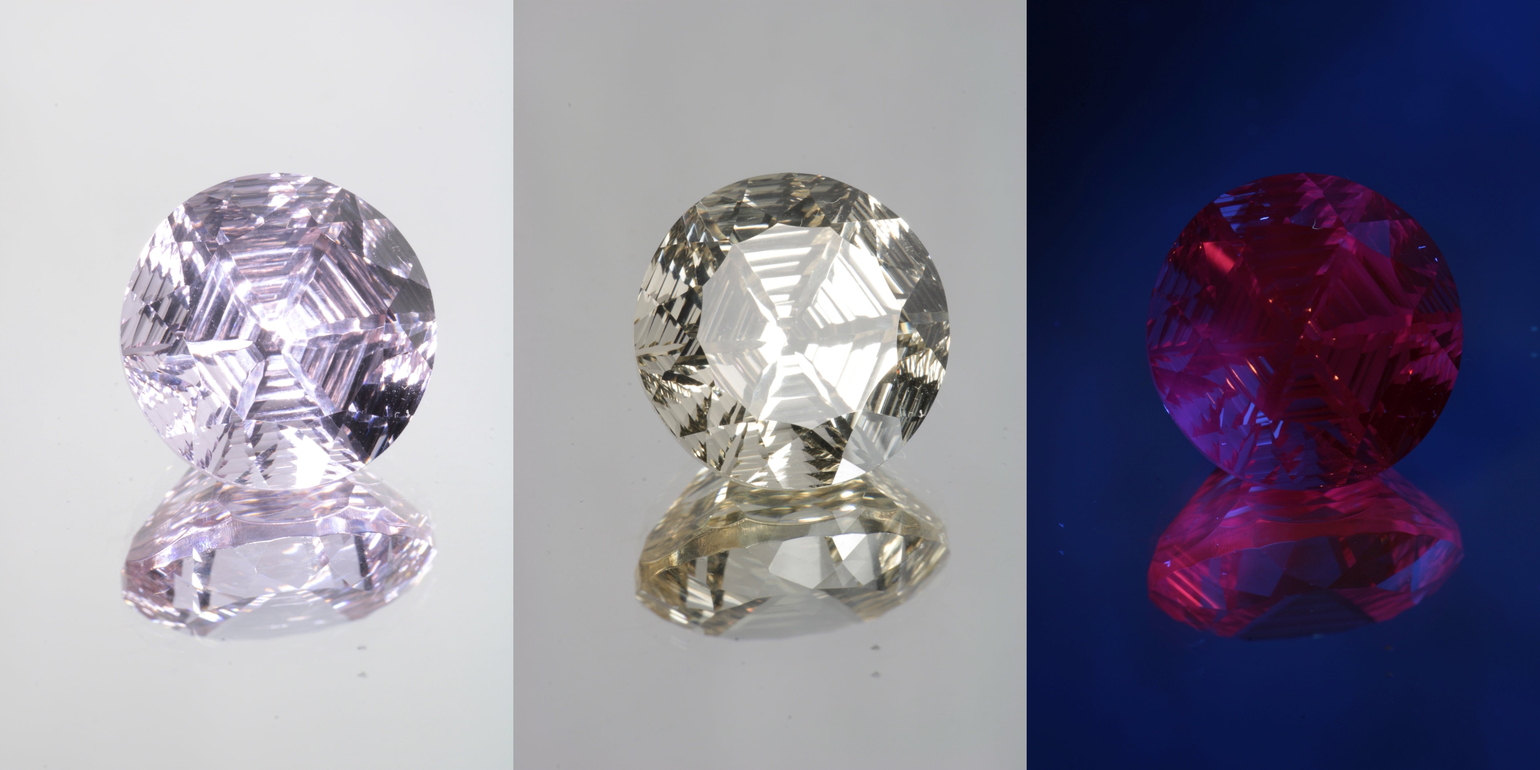 Giant Fantasy Cut Laser Garnets, Ce/Nd and Nd/Ce YAG