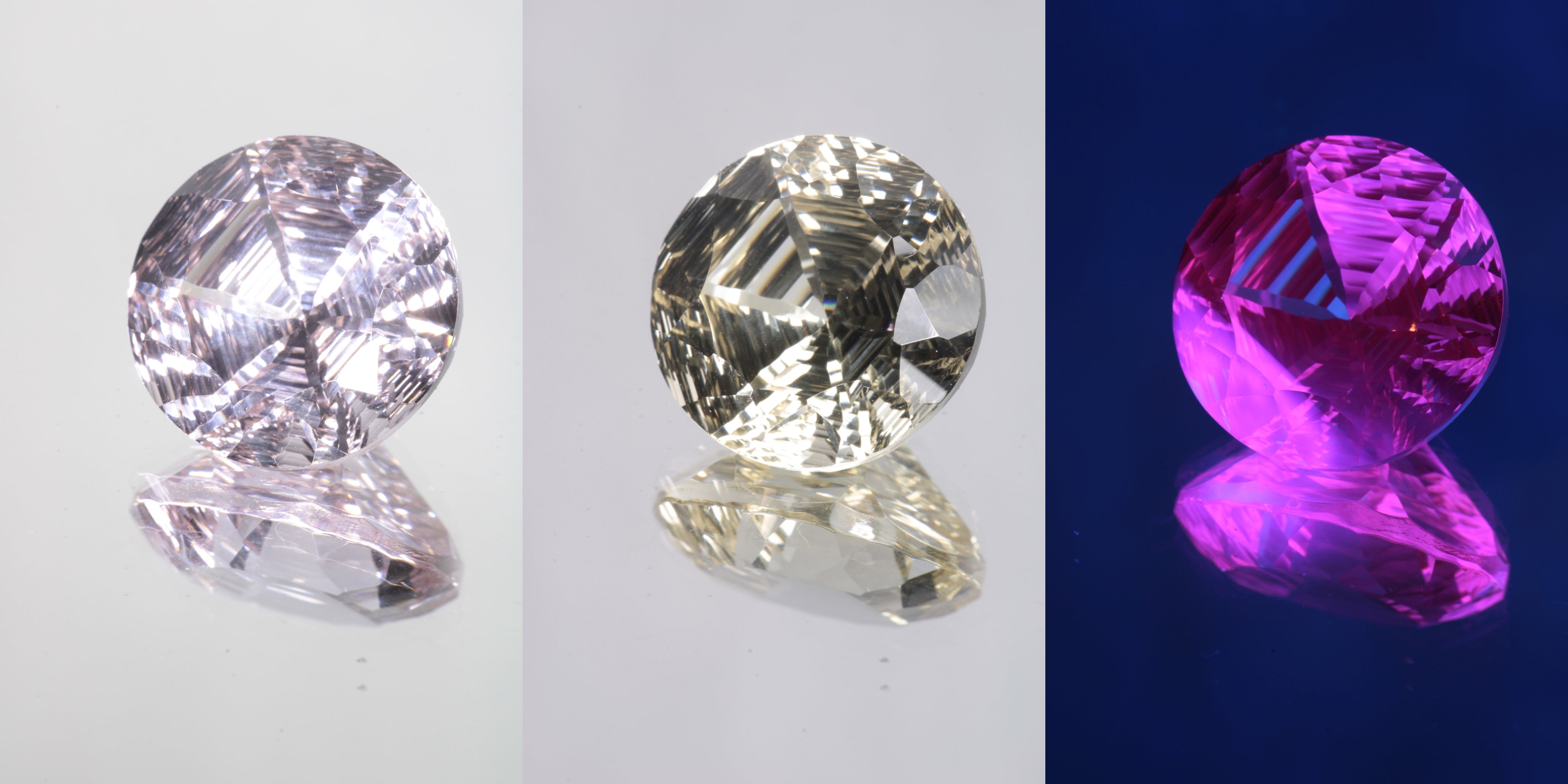 Giant Fantasy Cut Laser Garnets, Ce/Nd and Nd/Ce YAG