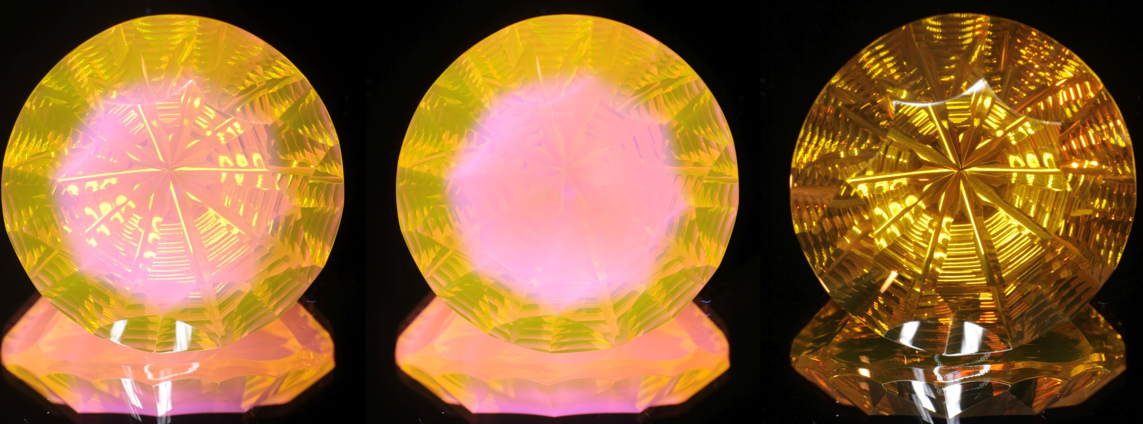 Giant Fantasy Cut Laser Garnets, Ce/Nd and Nd/Ce YAG