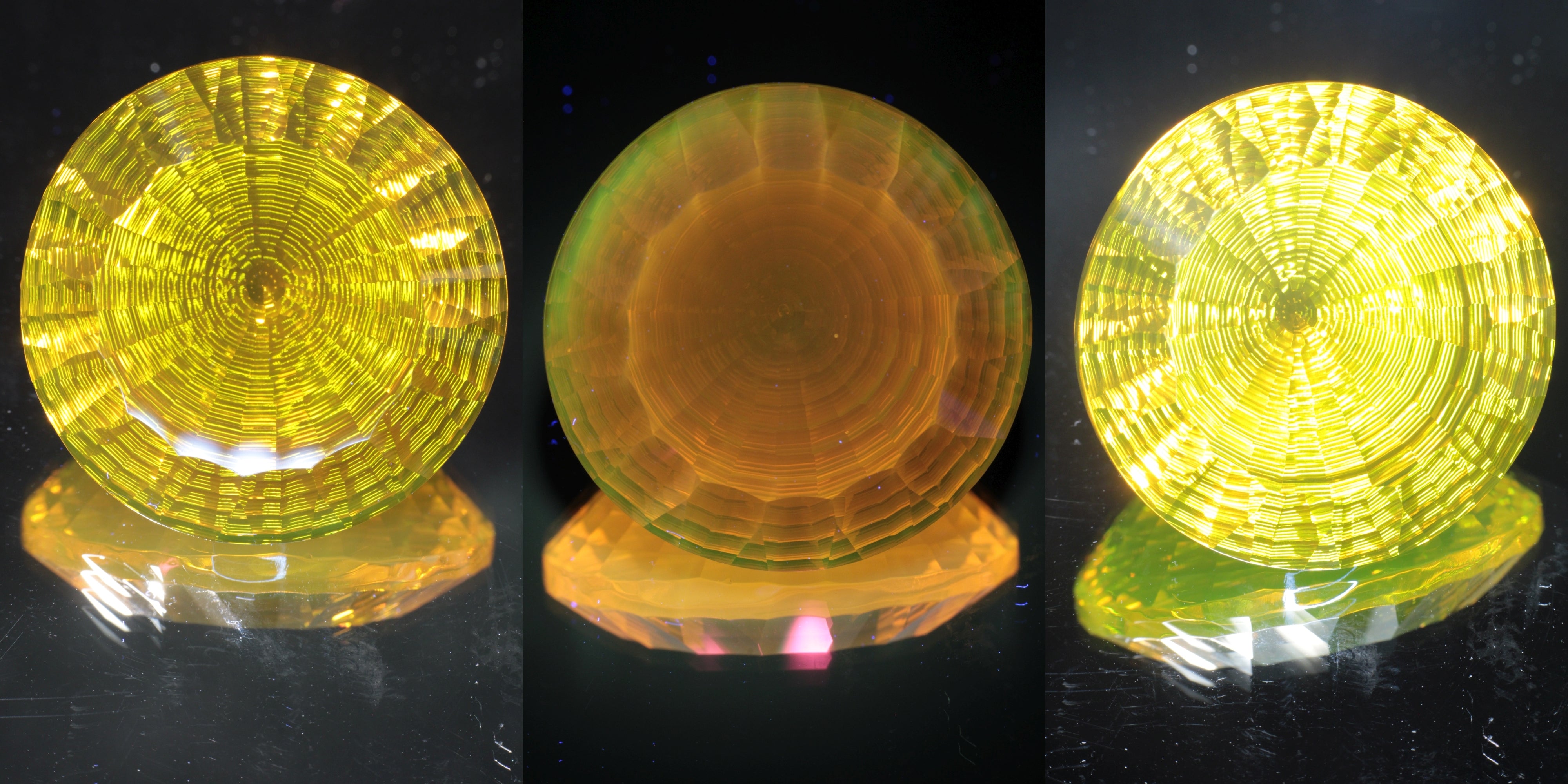 Giant Fantasy Cut Laser Garnets, Ce/Nd and Nd/Ce YAG