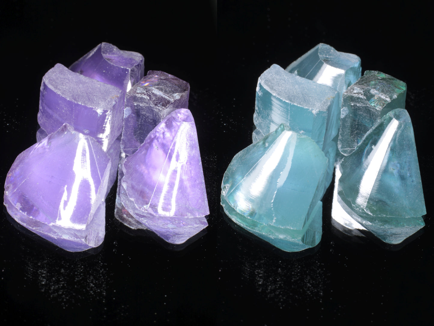 Lab Wakefieldite Facet Rough and Specimens aka Yttrium Orthovanadate Nd:YVo4