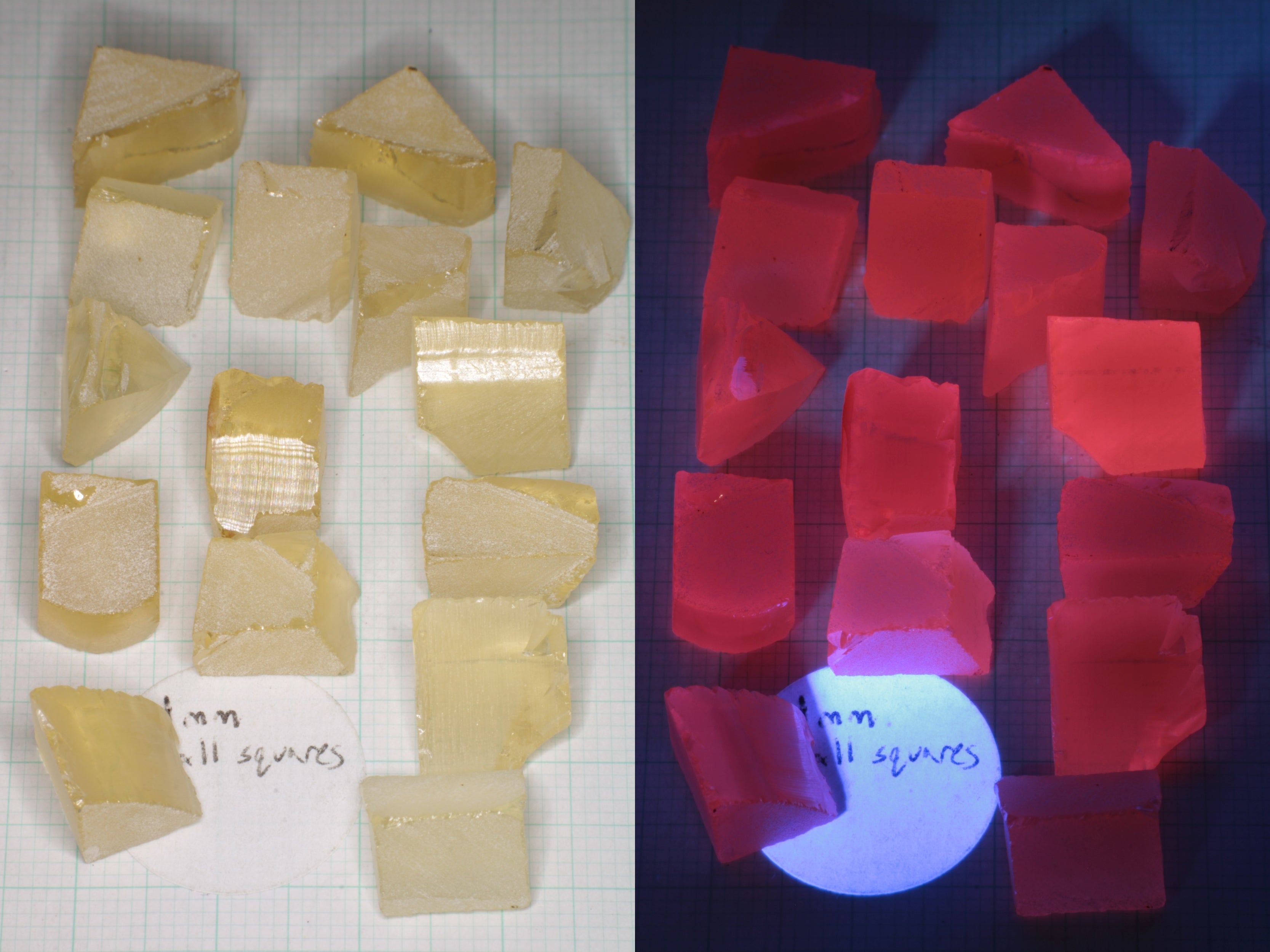 Samarium YAG Orange Glow Garnet, Experimental Crystal