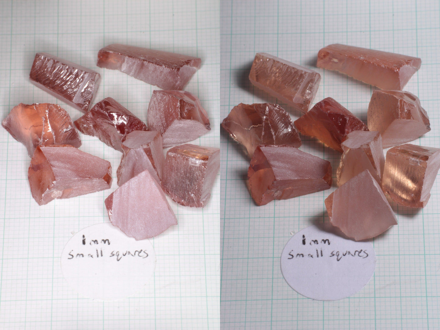 Orange Pink Lab Perovskite Facet Rough, LaserNd+Ce YAP