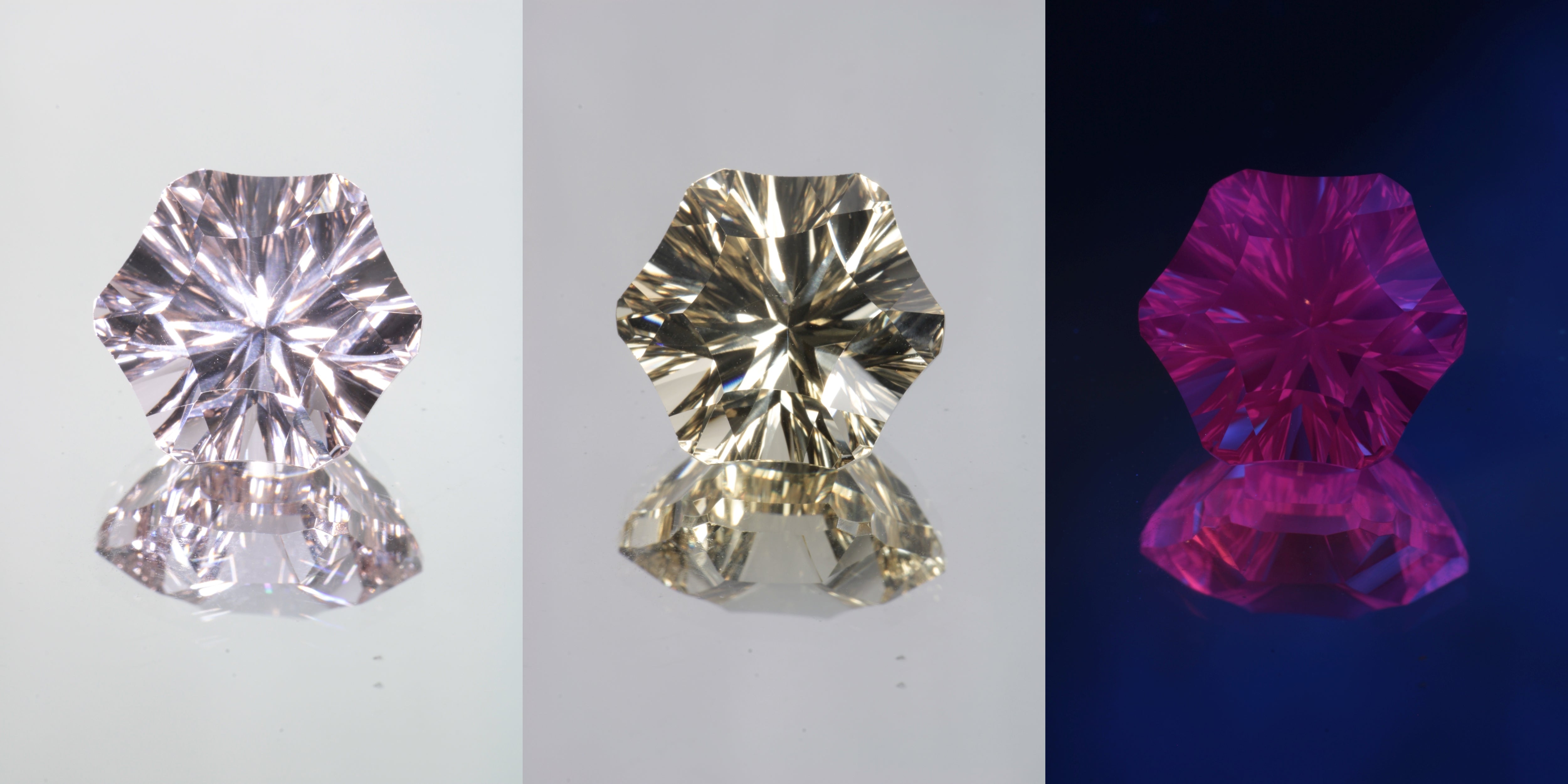 Giant Fantasy Cut Laser Garnets, Ce/Nd and Nd/Ce YAG