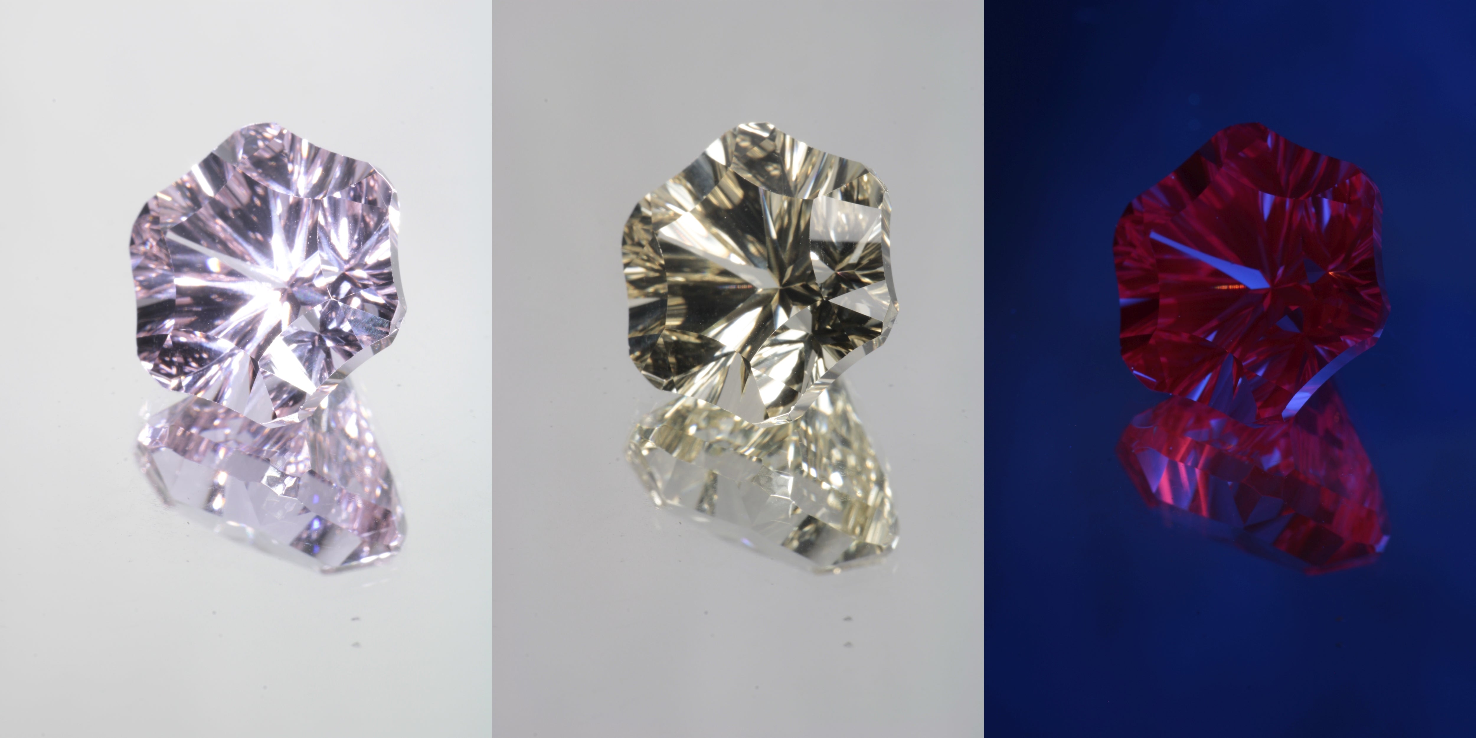 Giant Fantasy Cut Laser Garnets, Ce/Nd and Nd/Ce YAG