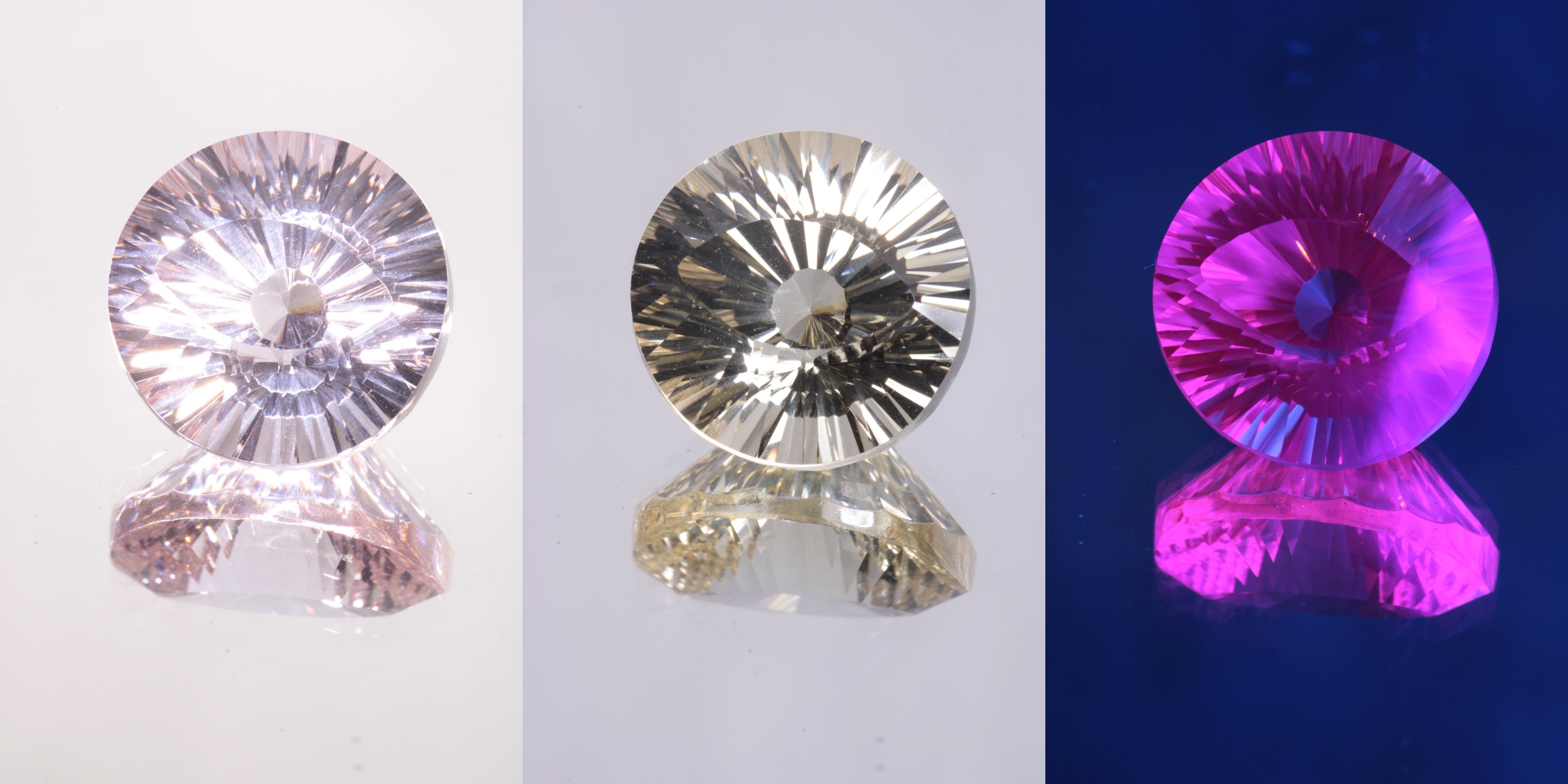 Giant Fantasy Cut Laser Garnets, Ce/Nd and Nd/Ce YAG