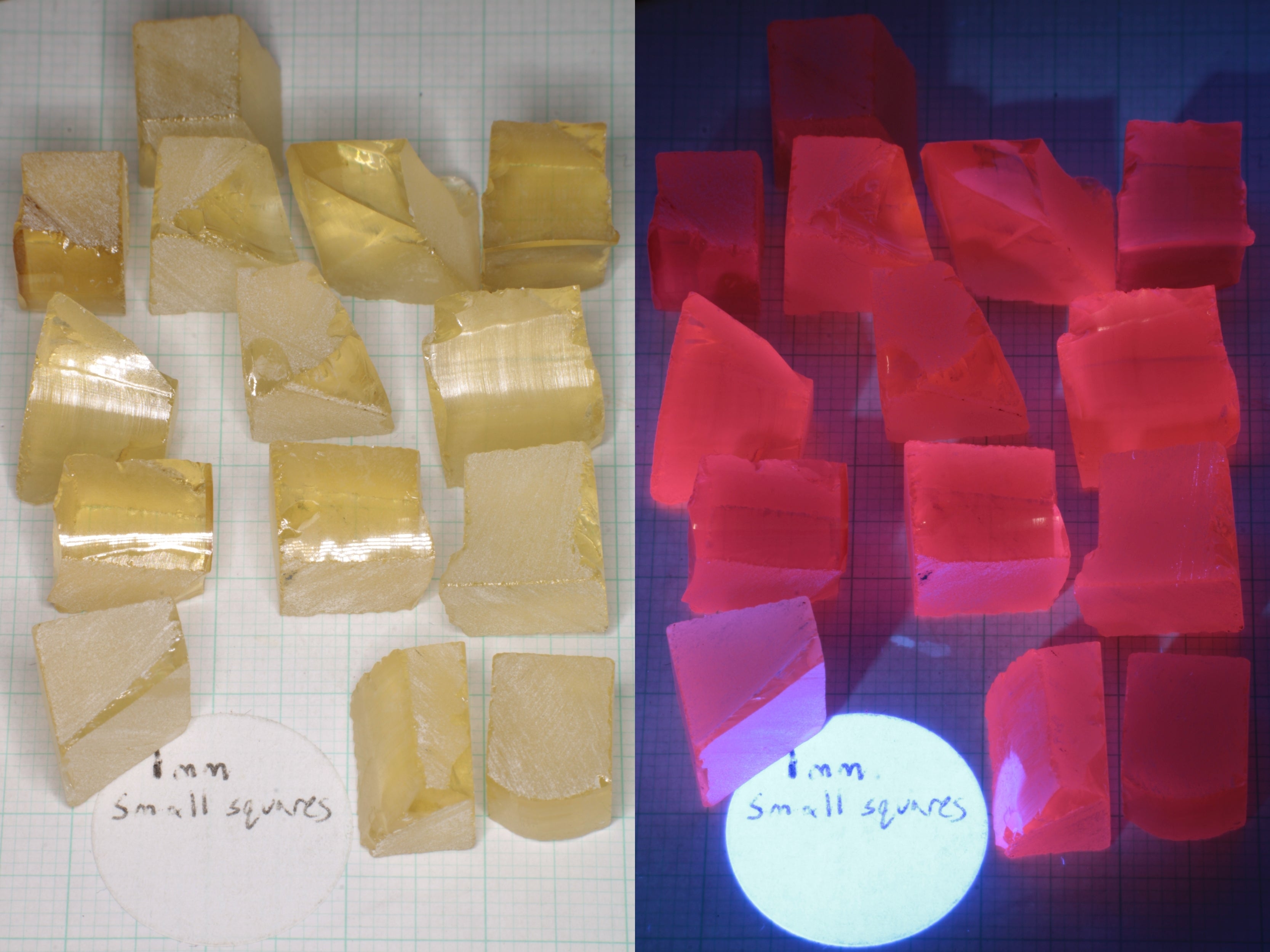 Samarium YAG Orange Glow Garnet, Experimental Crystal