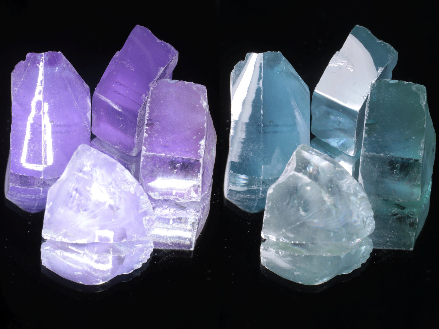 Lab Wakefieldite Facet Rough and Specimens aka Yttrium Orthovanadate Nd:YVo4