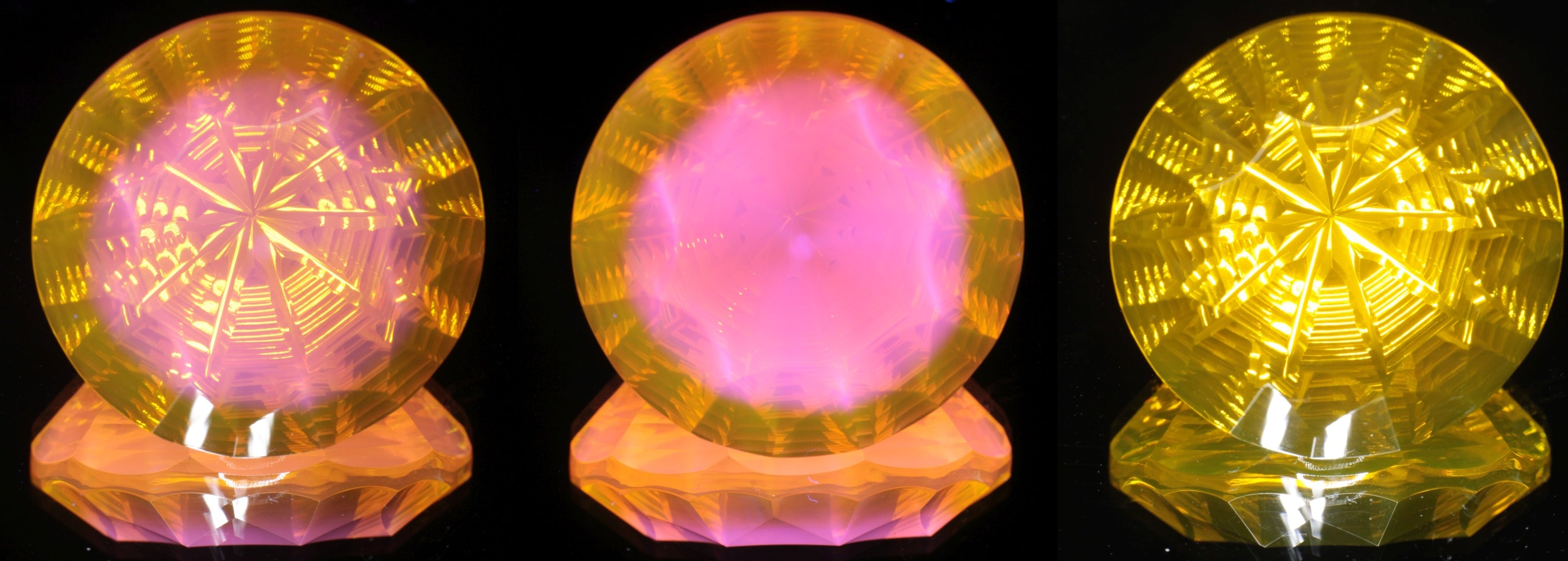 Giant Fantasy Cut Laser Garnets, Ce/Nd and Nd/Ce YAG