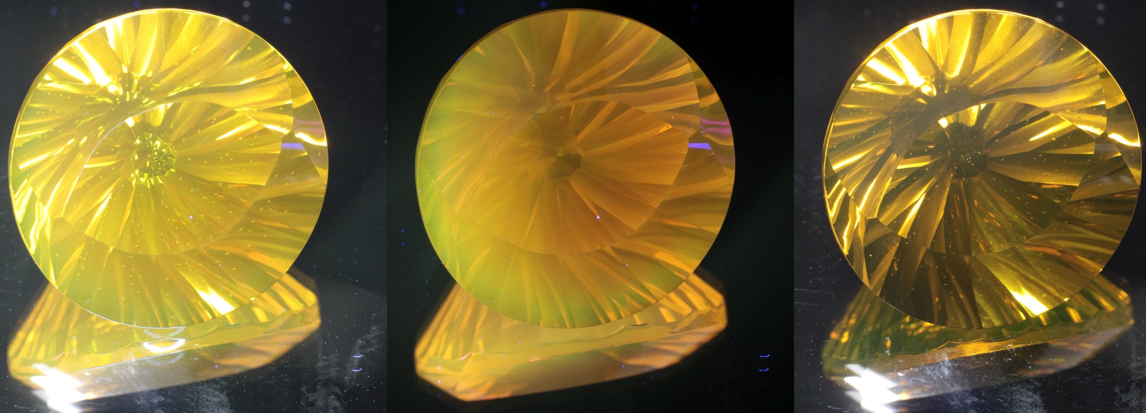 Giant Fantasy Cut Laser Garnets, Ce/Nd and Nd/Ce YAG