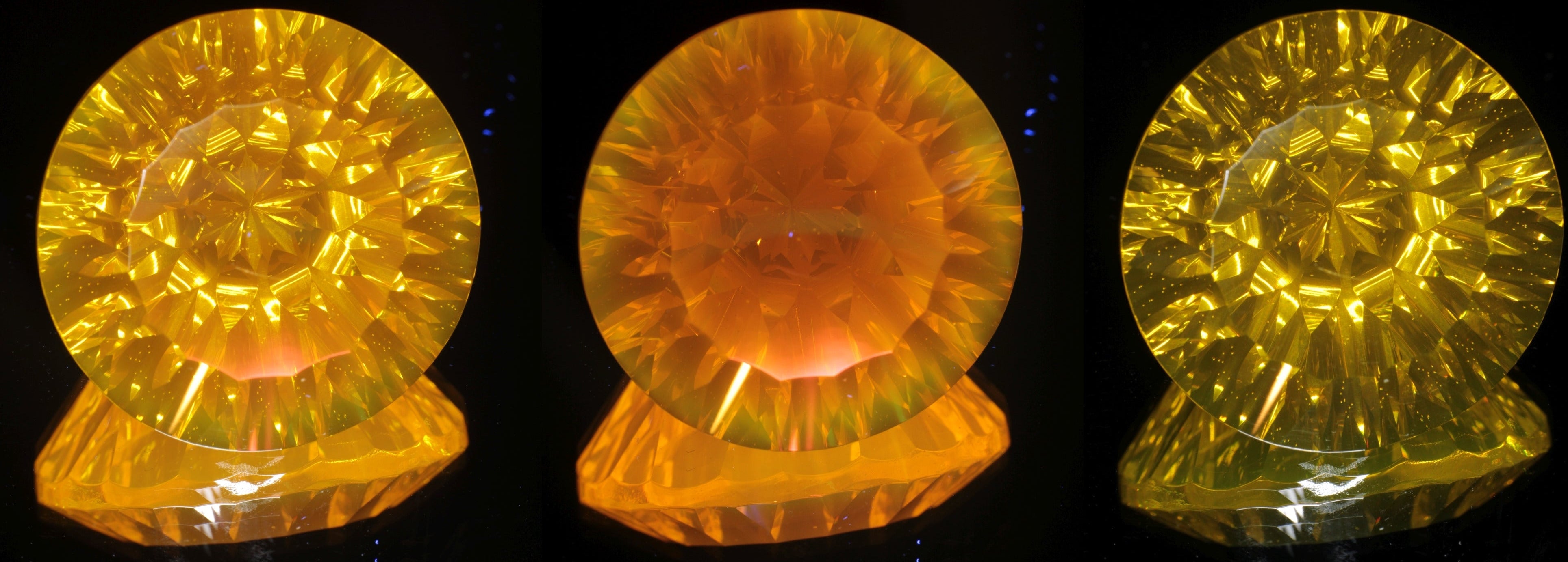 Giant Fantasy Cut Laser Garnets, Ce/Nd and Nd/Ce YAG