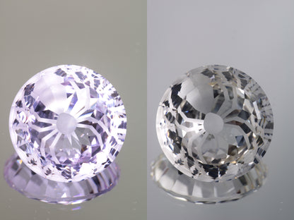 Lab Perovskite Cut Gems, Pink to Orange Red Laser YAP