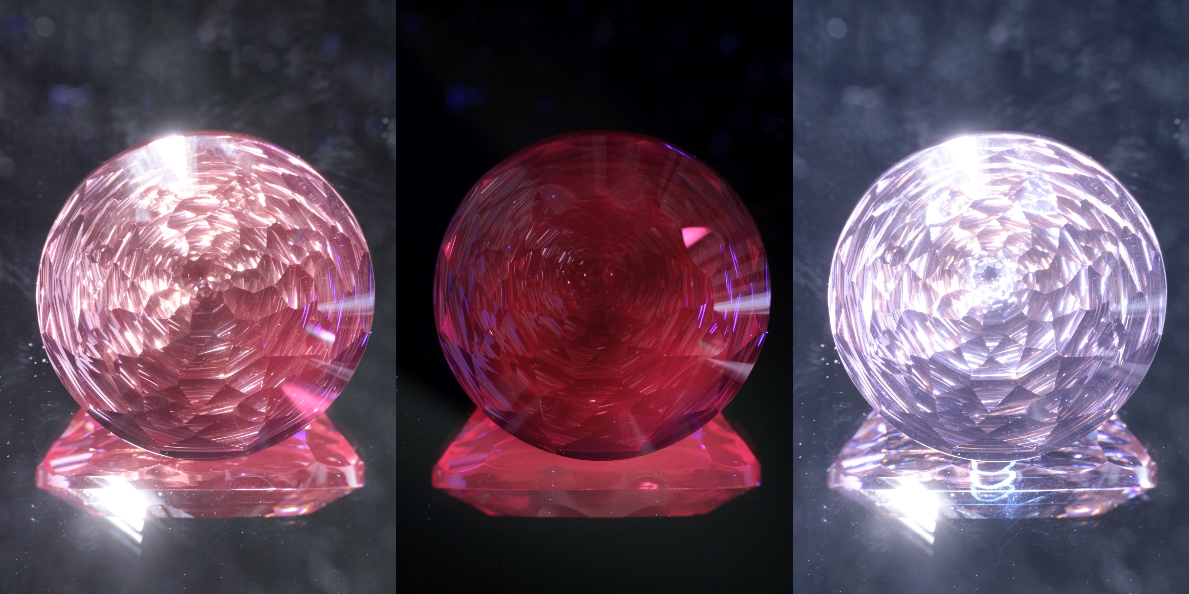 Giant Fantasy Cut Laser Garnets, Ce/Nd and Nd/Ce YAG