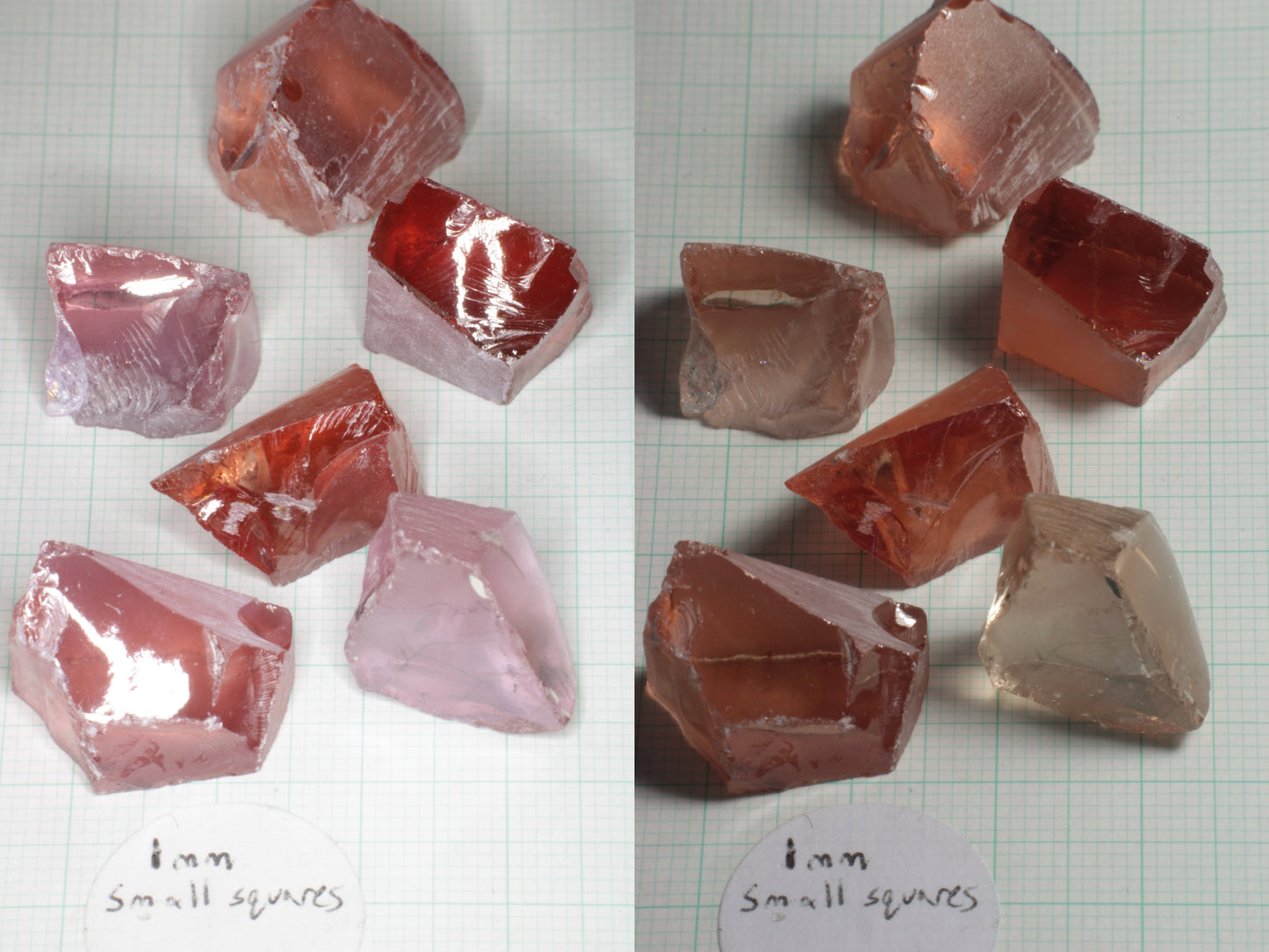 Orange Pink Lab Perovskite Facet Rough, LaserNd+Ce YAP