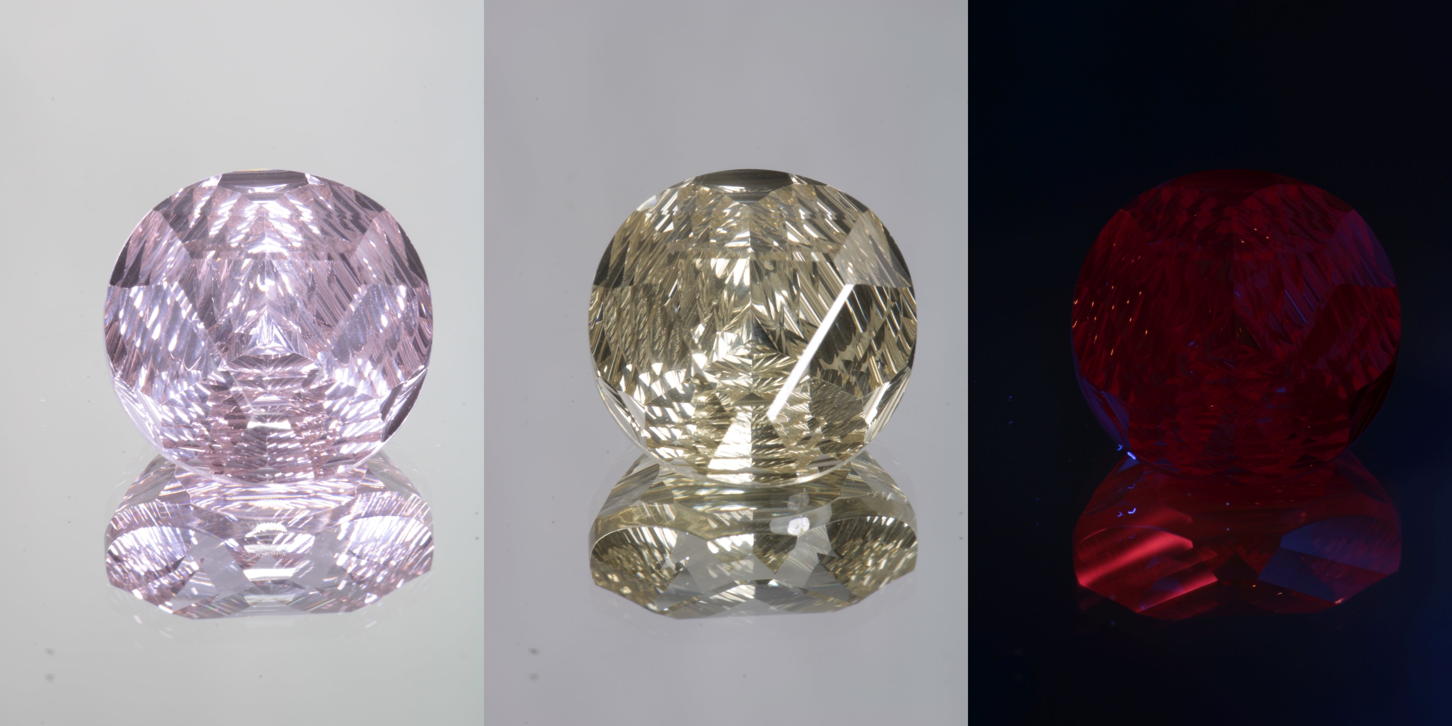 Giant Fantasy Cut Laser Garnets, Ce/Nd and Nd/Ce YAG