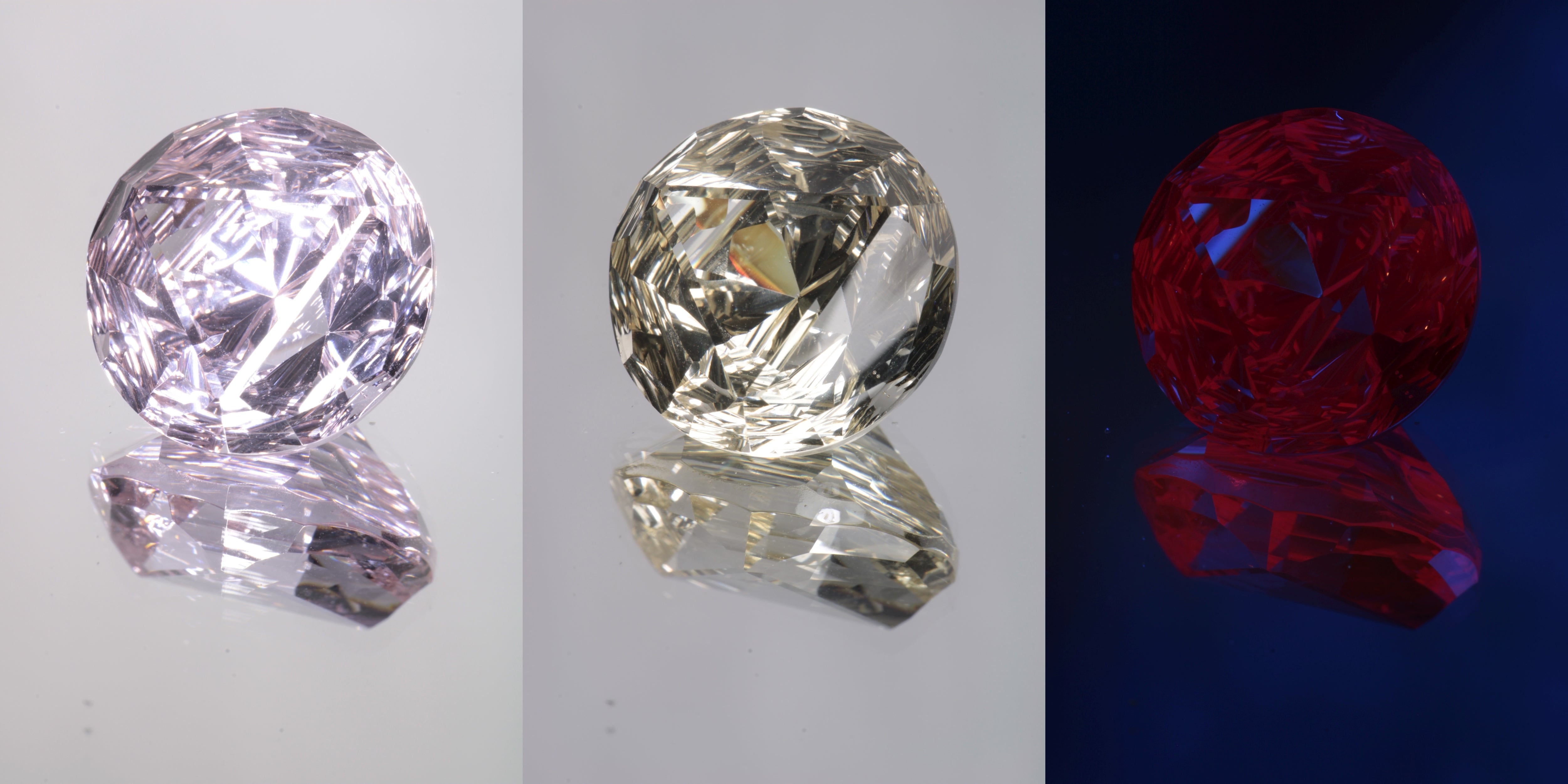 Giant Fantasy Cut Laser Garnets, Ce/Nd and Nd/Ce YAG