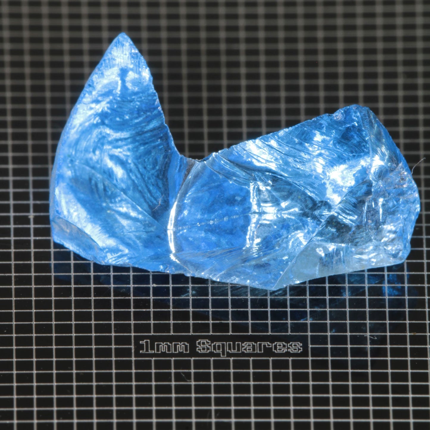 Blue cobalt spinel Bowtie Shape crystal