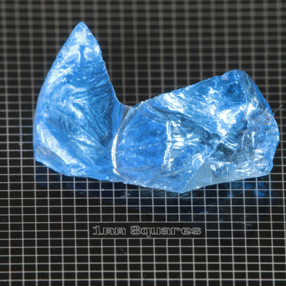 Blue cobalt spinel Bowtie Shape crystal