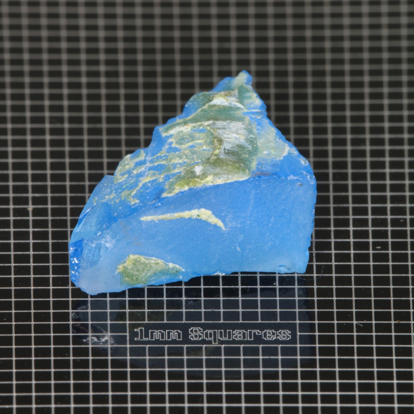 Blue cobalt spinel Rough (some wax) crystal