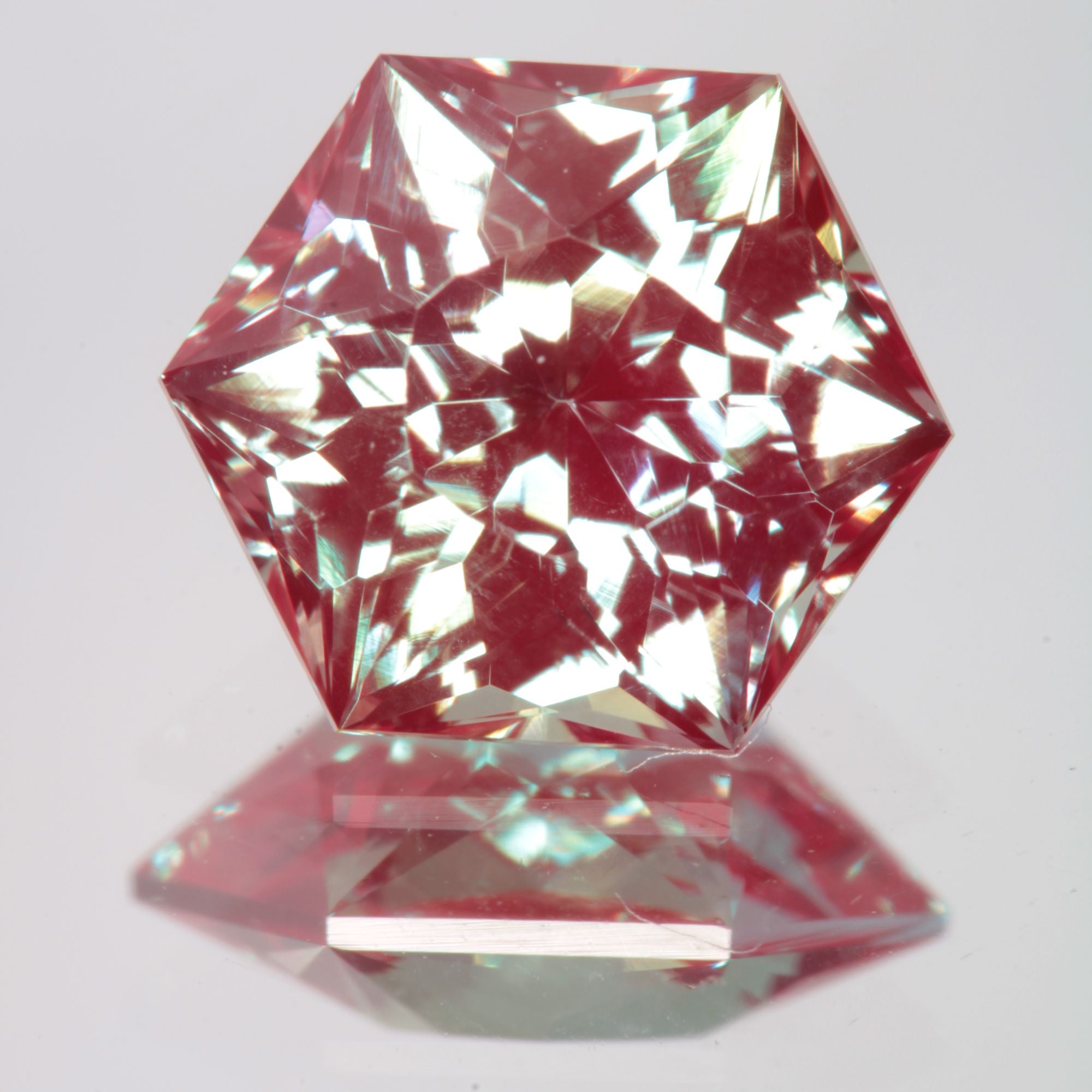 Faceted Hex Lab Alexandrite Gemstone