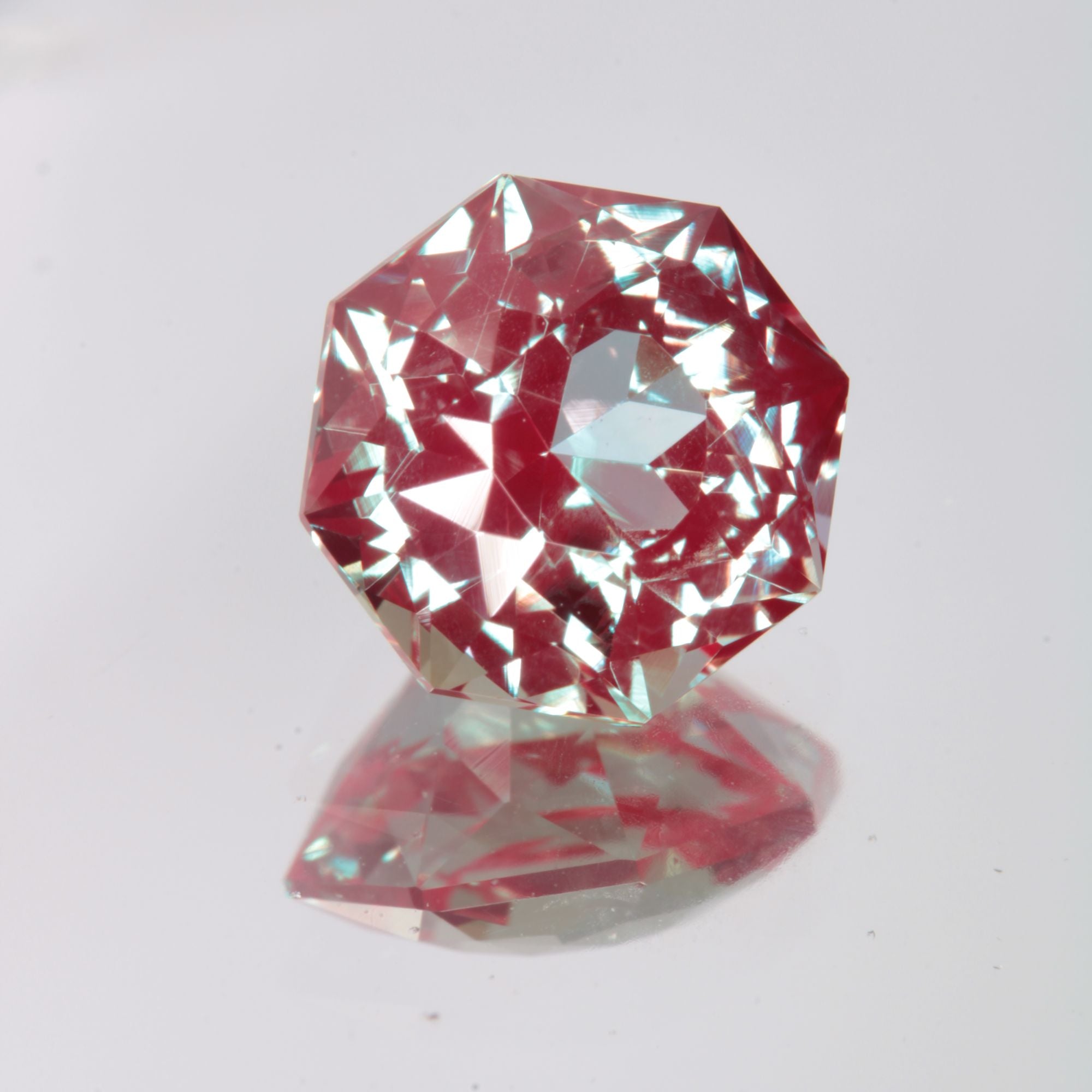Faceted Octagon Lab Alexandrite Gemstone