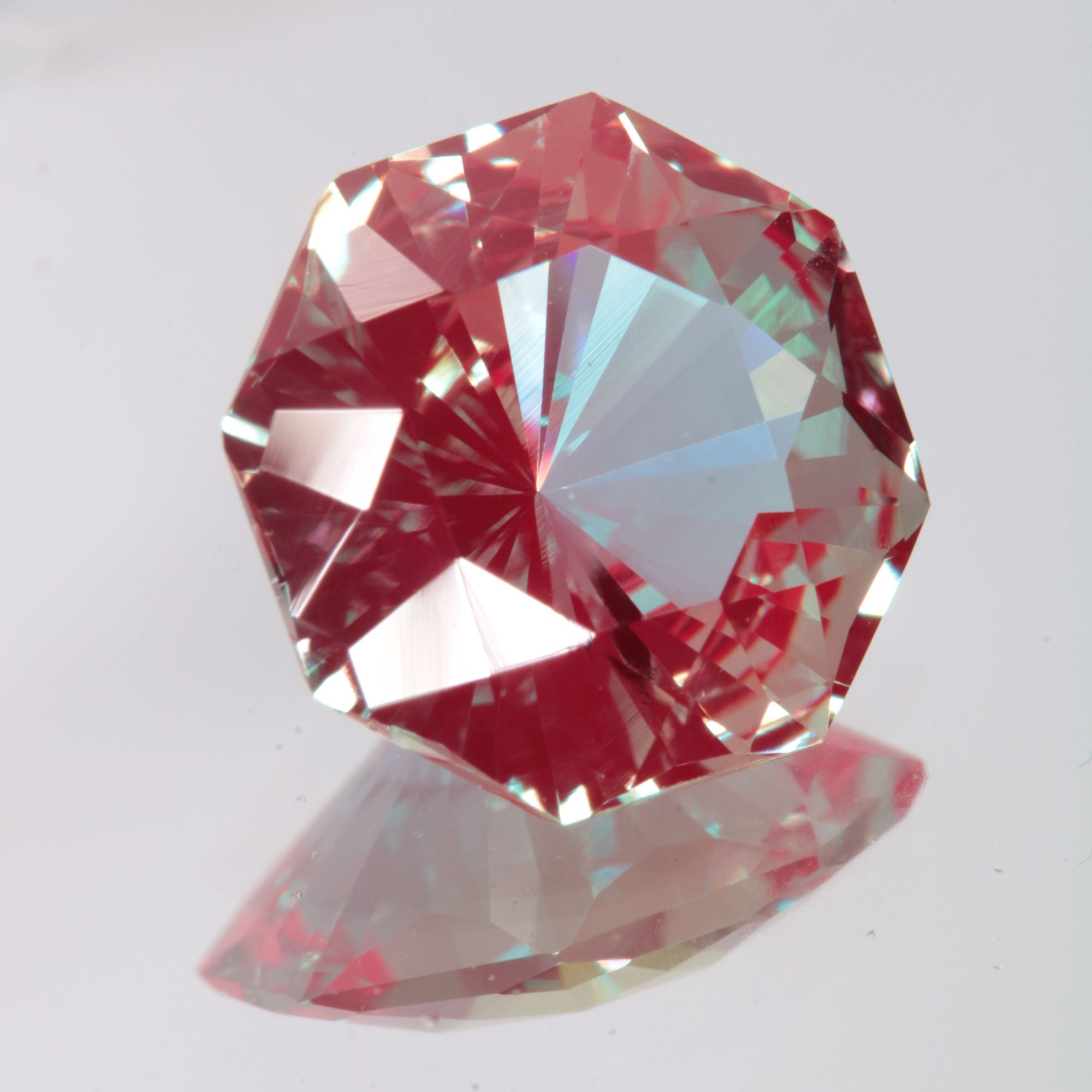 Faceted Octagon Lab Alexandrite Gemstone