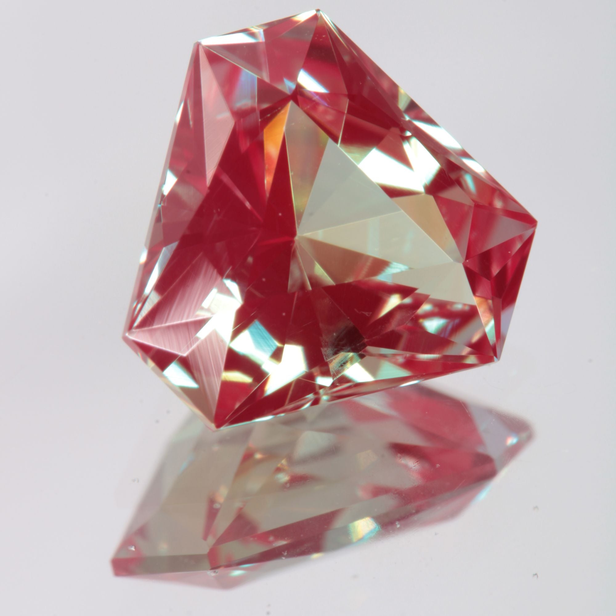 Faceted Clipped Trillion Lab Alexandrite Gemstone
