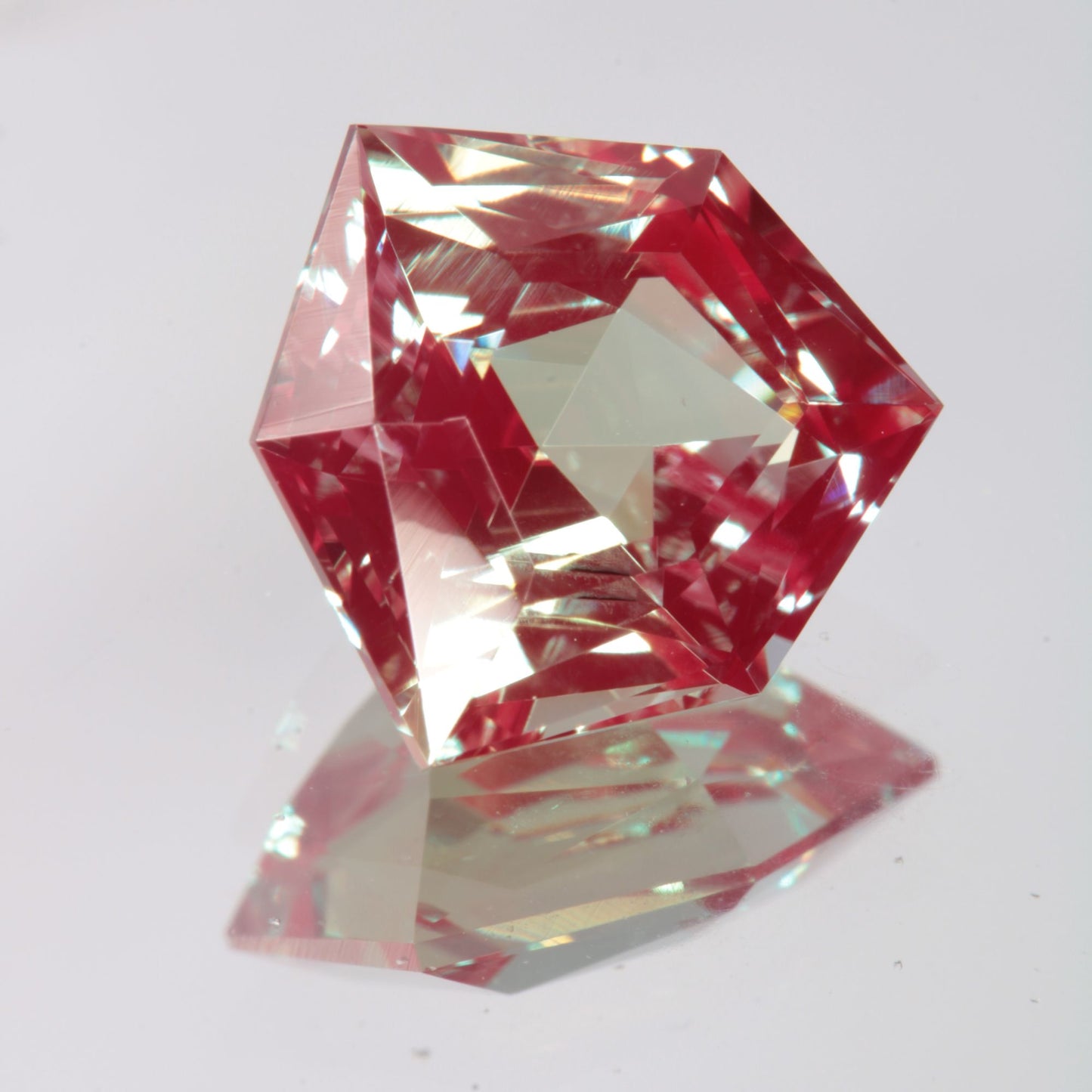 Faceted Hex Trillion Lab Alexandrite Gemstone