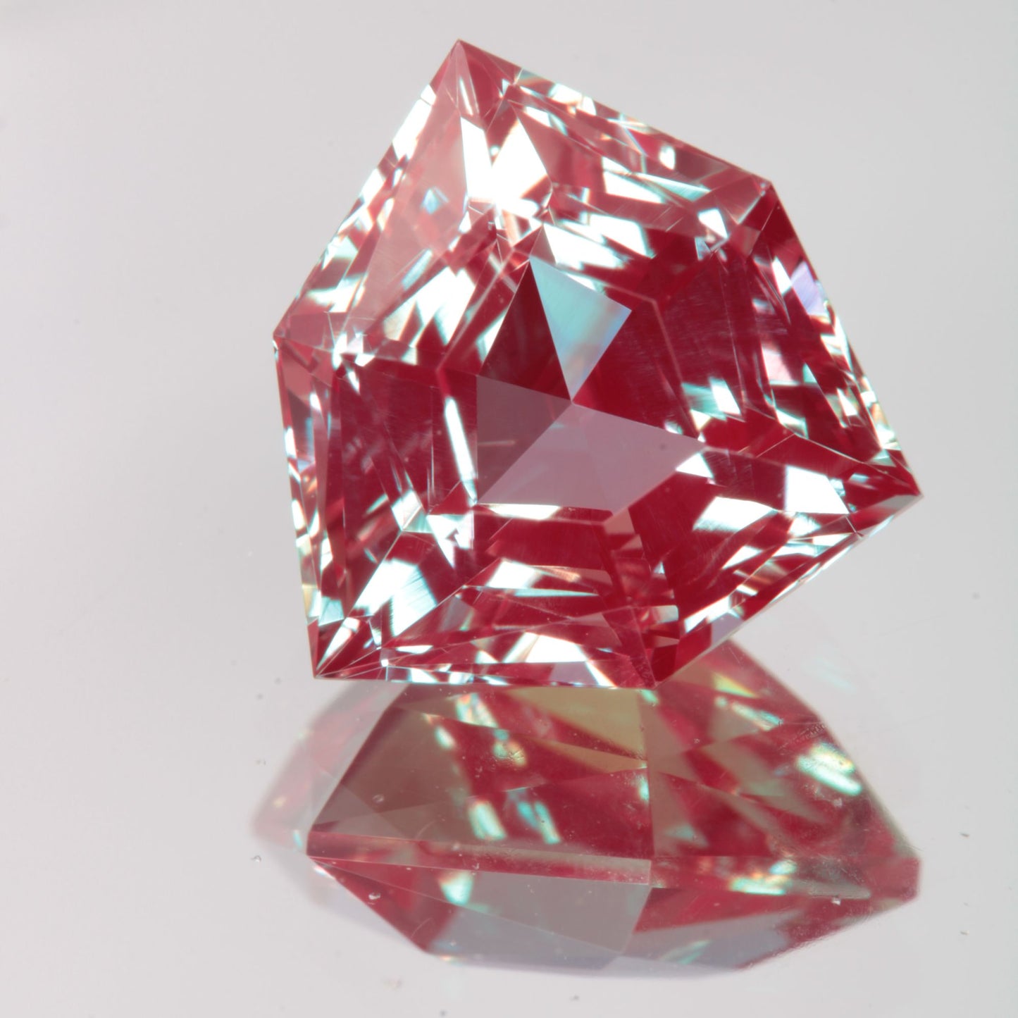 Faceted Hex Trillion Lab Alexandrite Gemstone
