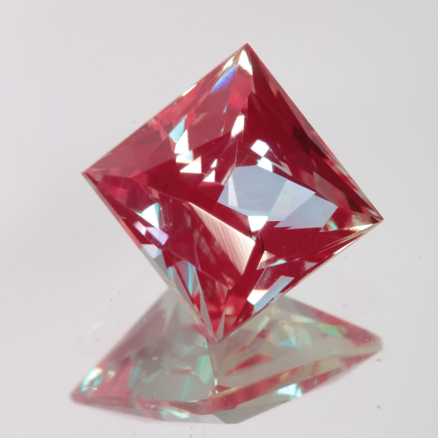 Faceted Square Lab Alexandrite Gemstone