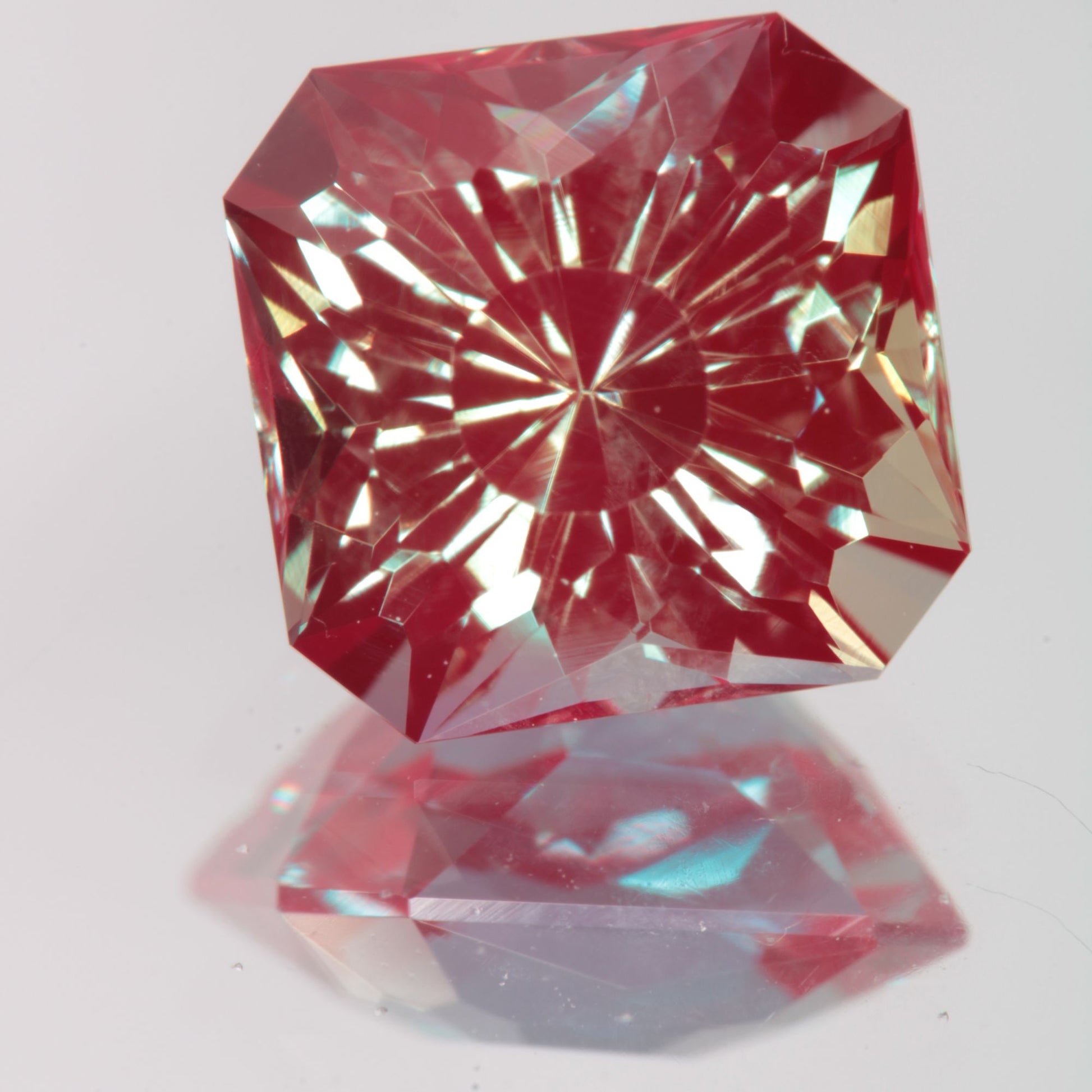 Faceted Square Lab Alexandrite Gemstone