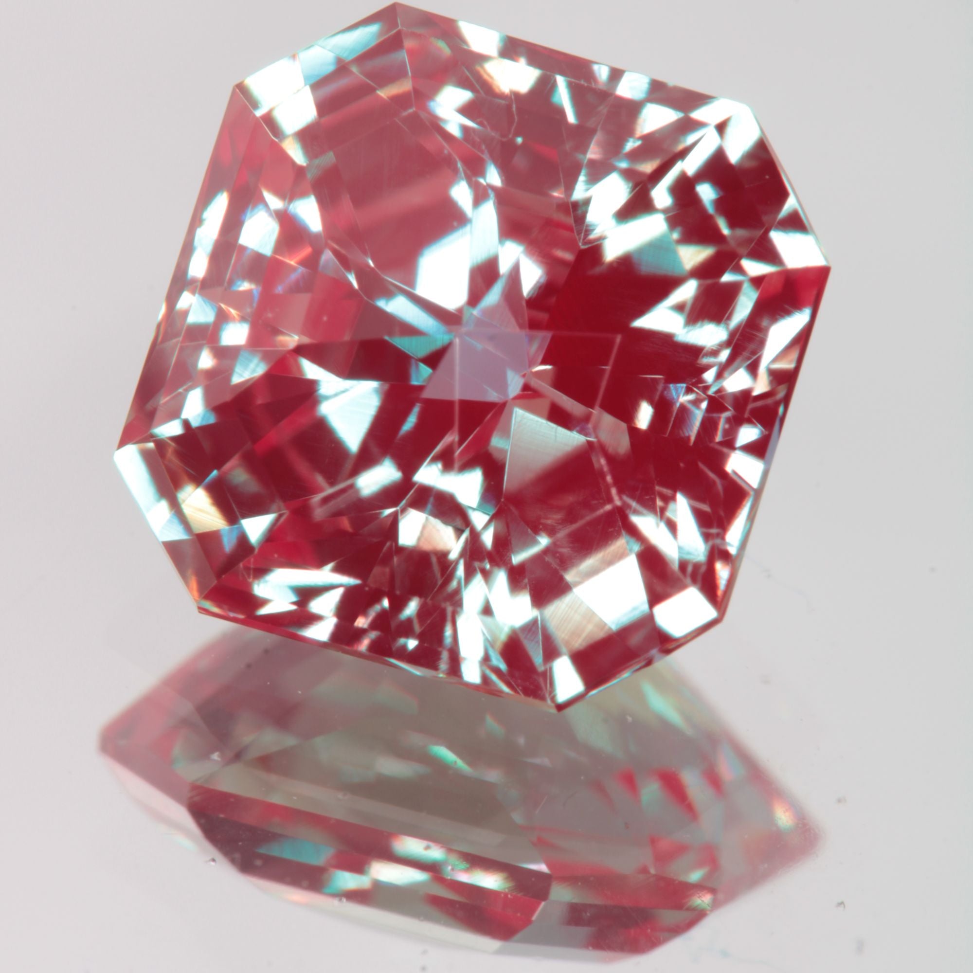 Faceted Square Lab Alexandrite Gemstone
