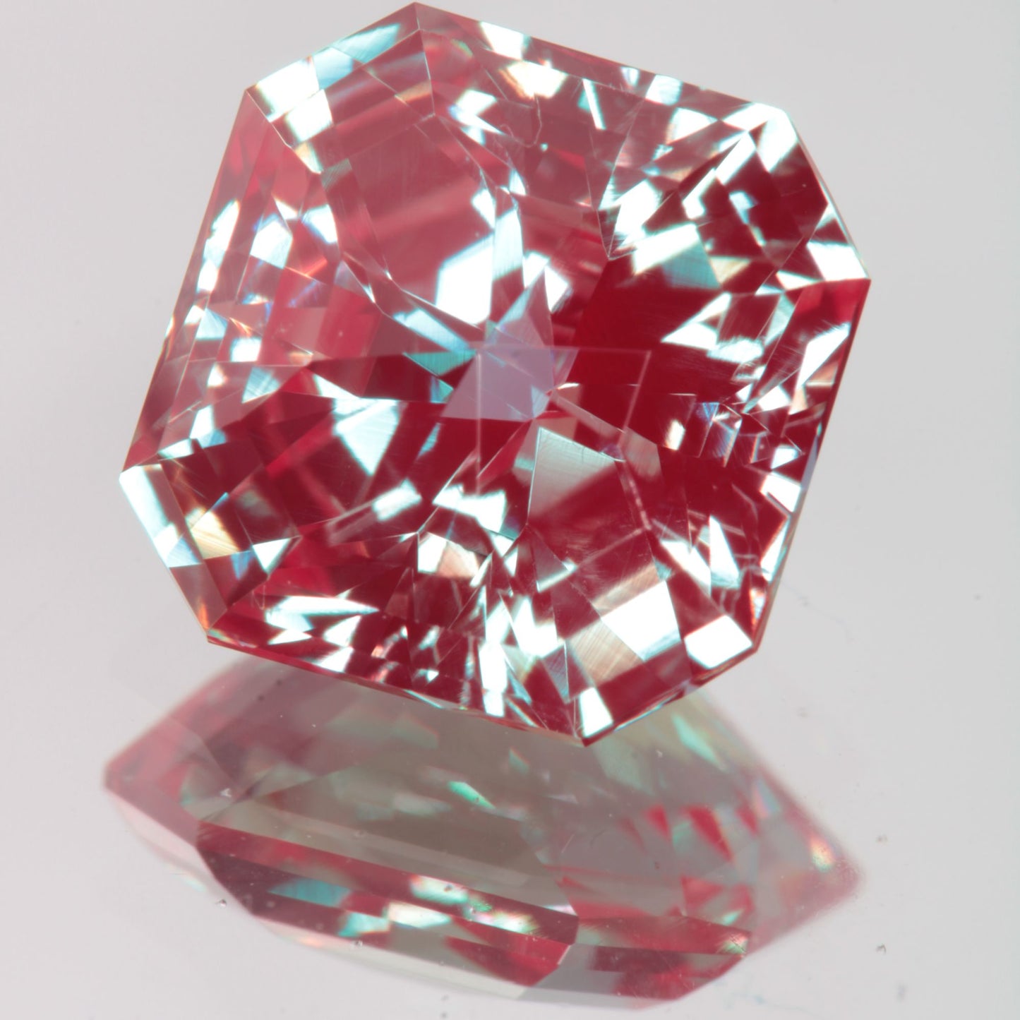 Faceted Square Lab Alexandrite Gemstone
