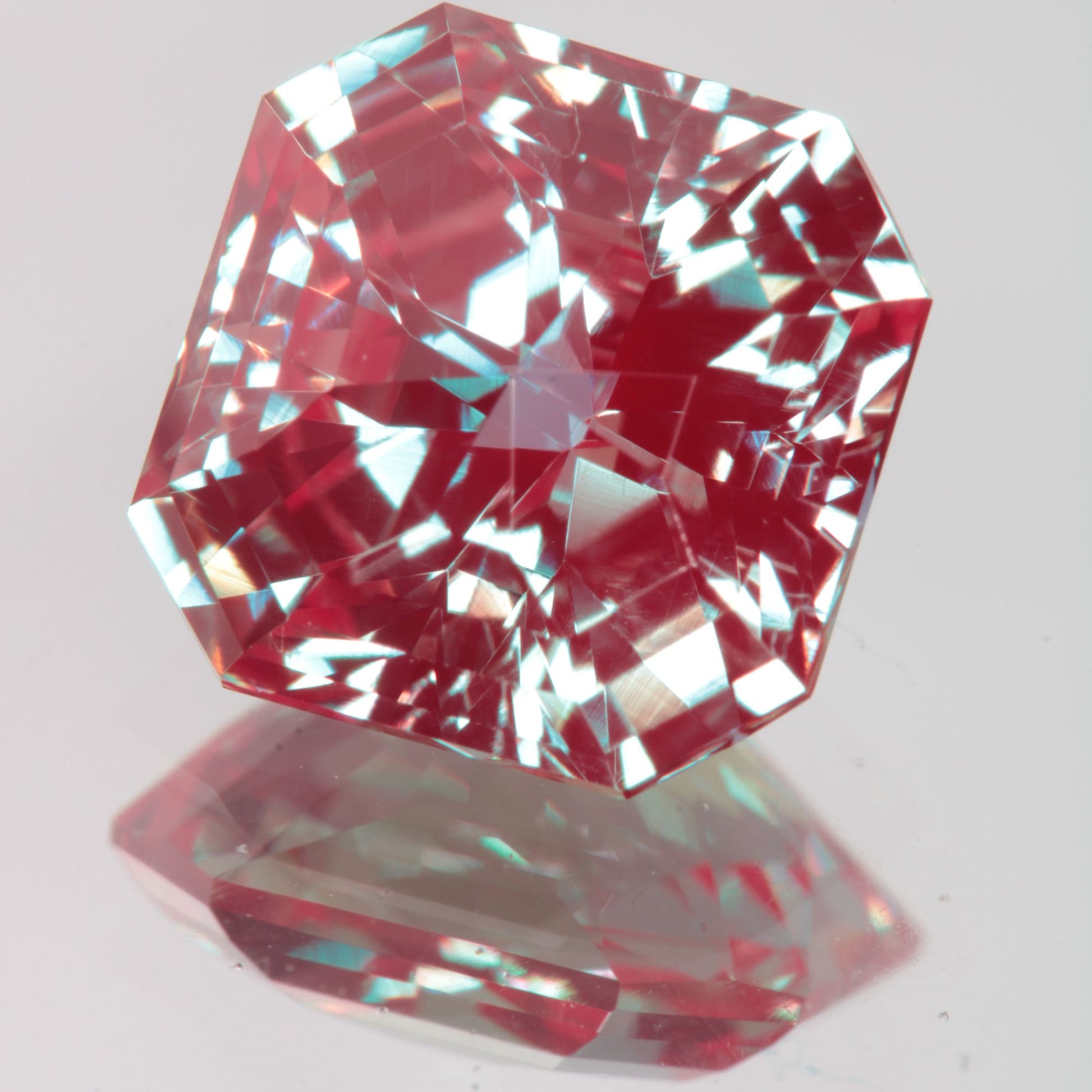 Faceted Square Lab Alexandrite Gemstone