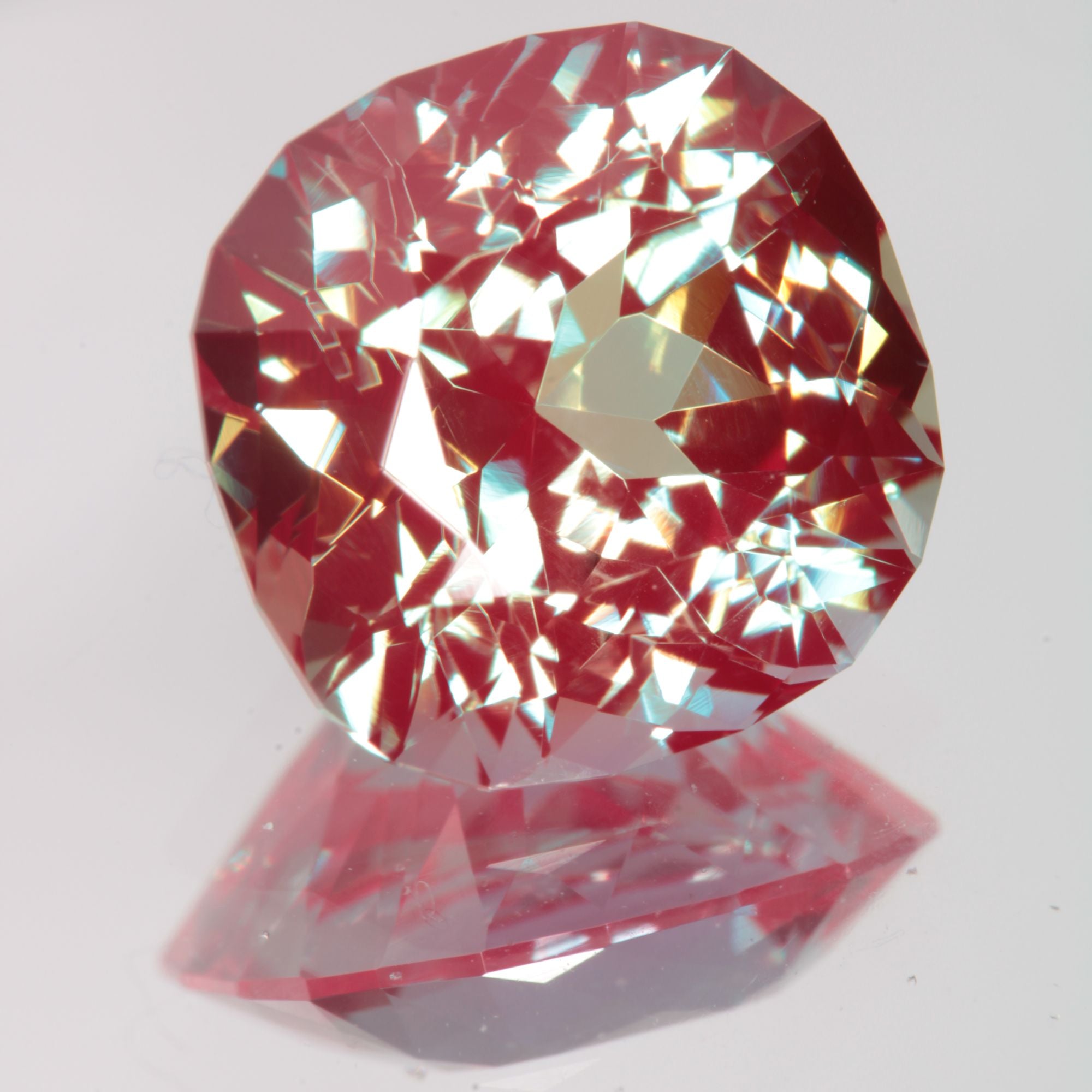 Faceted Rounded Square Lab Alexandrite Gemstone