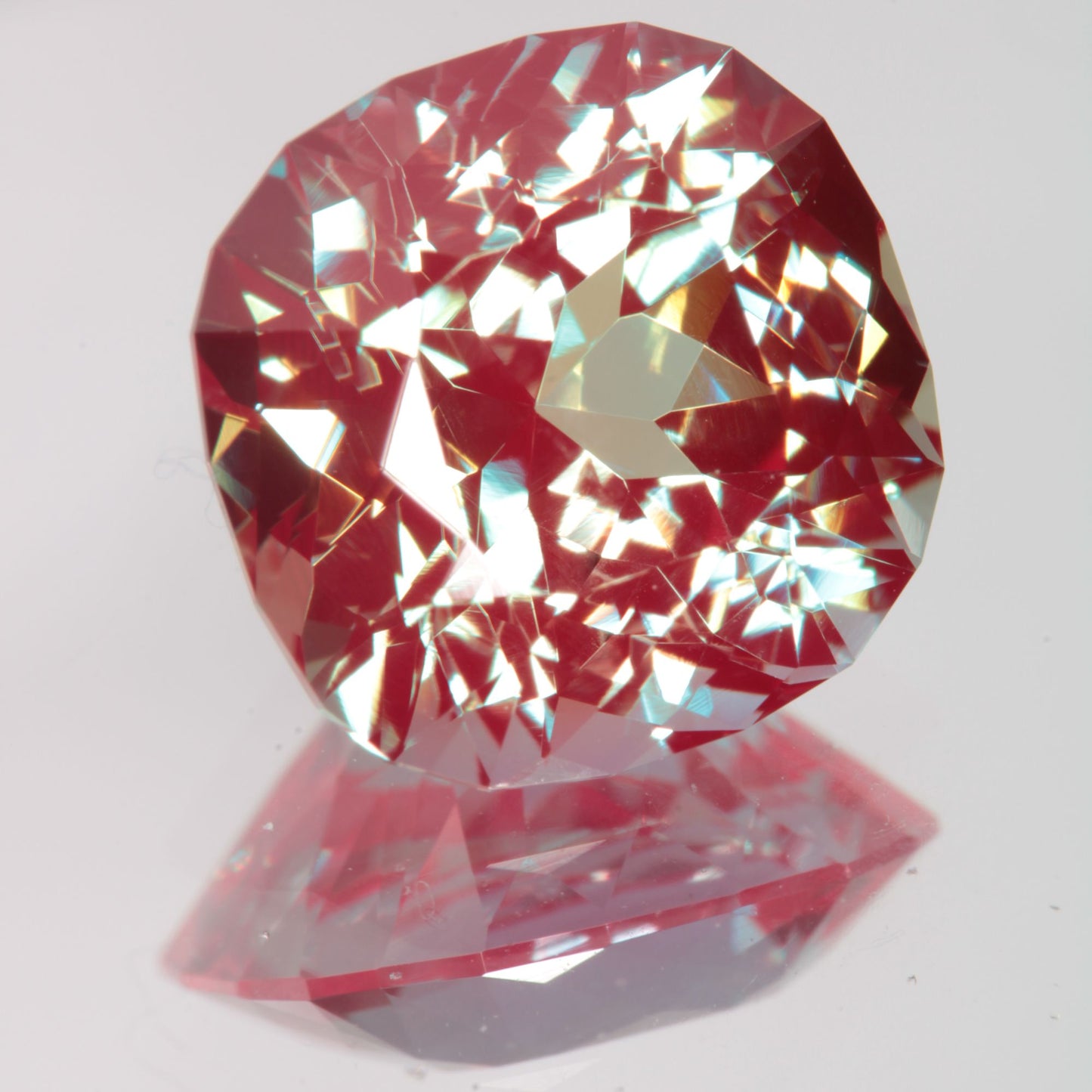 Faceted Rounded Square Lab Alexandrite Gemstone