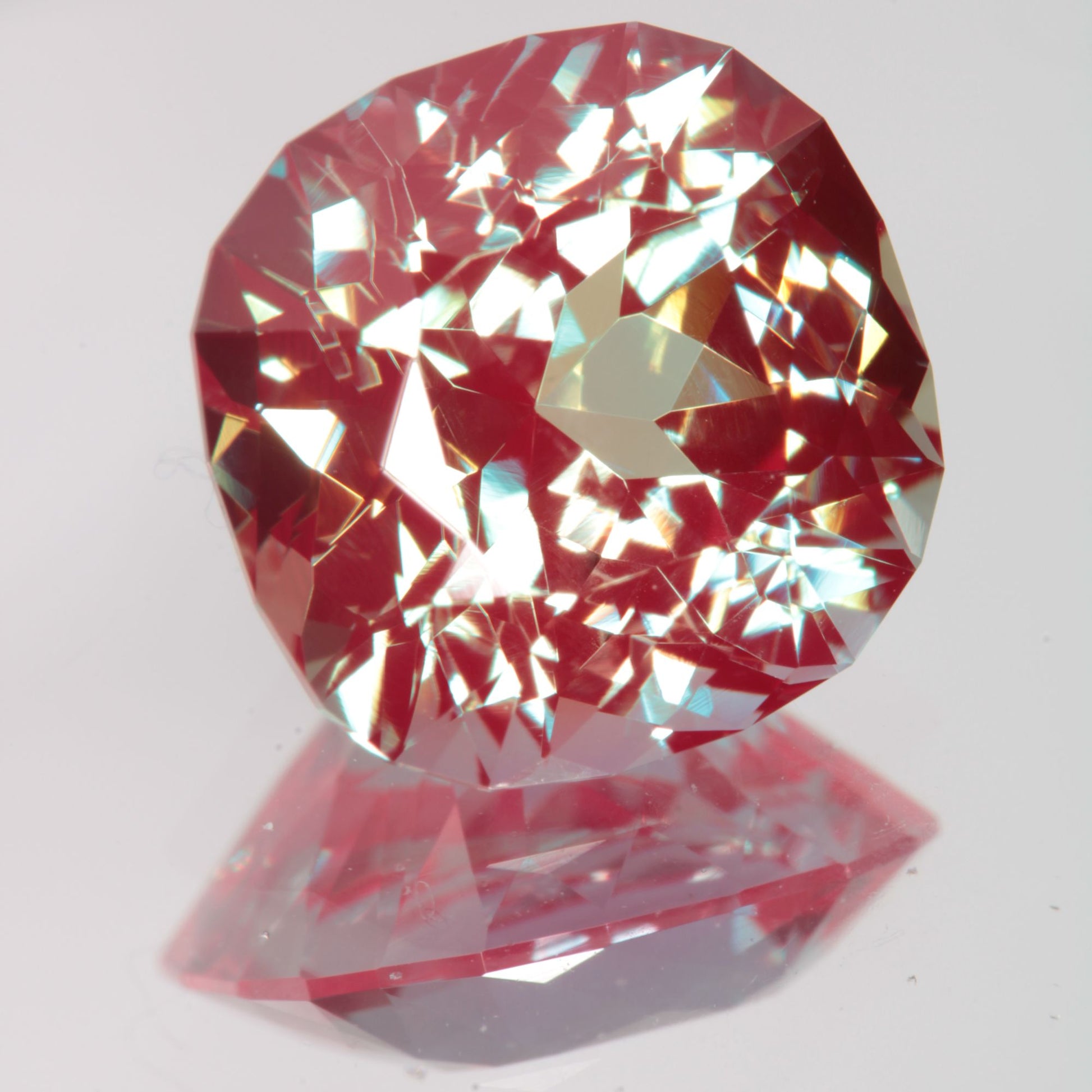 Faceted Rounded Square Lab Alexandrite Gemstone