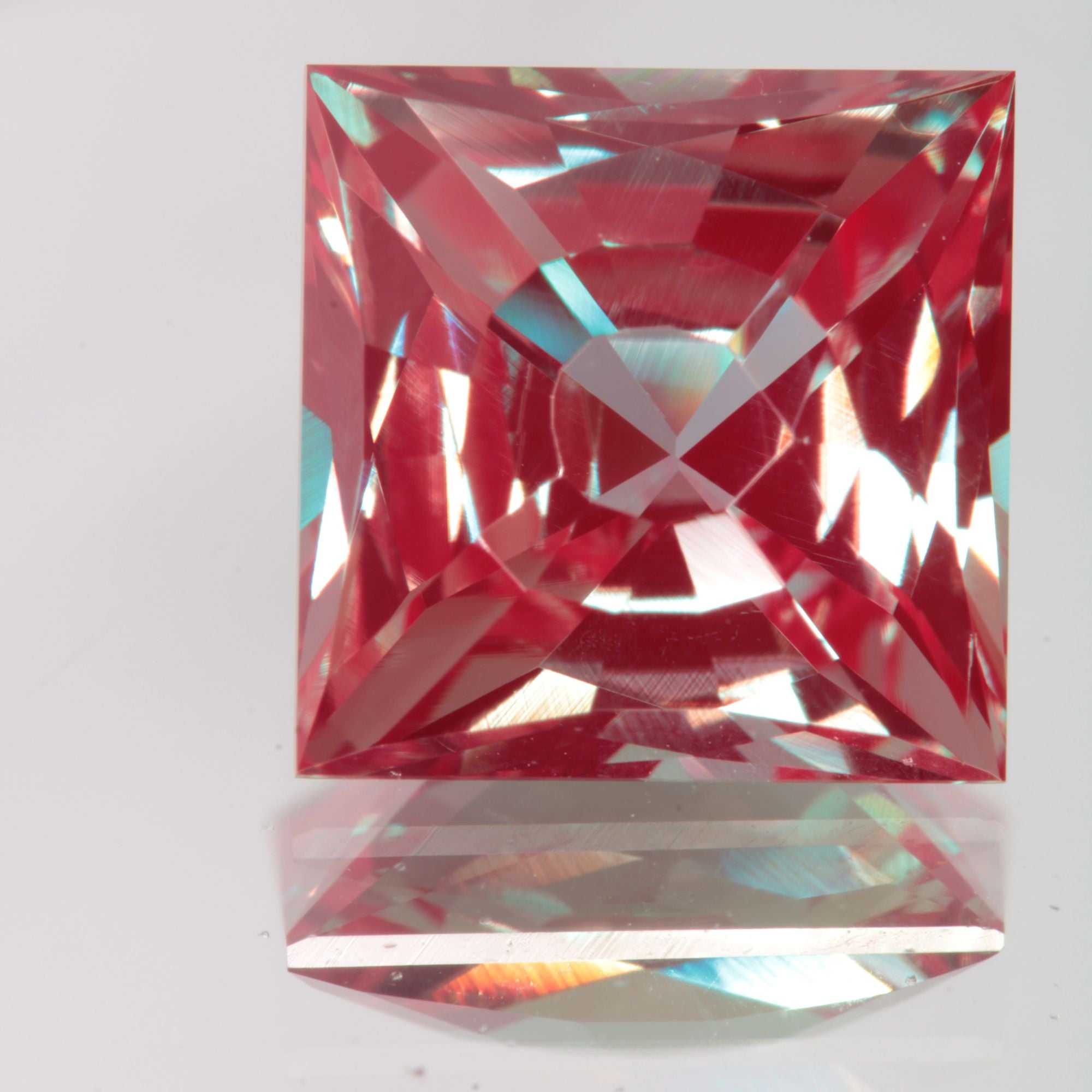 Faceted Square Lab Alexandrite Gemstone